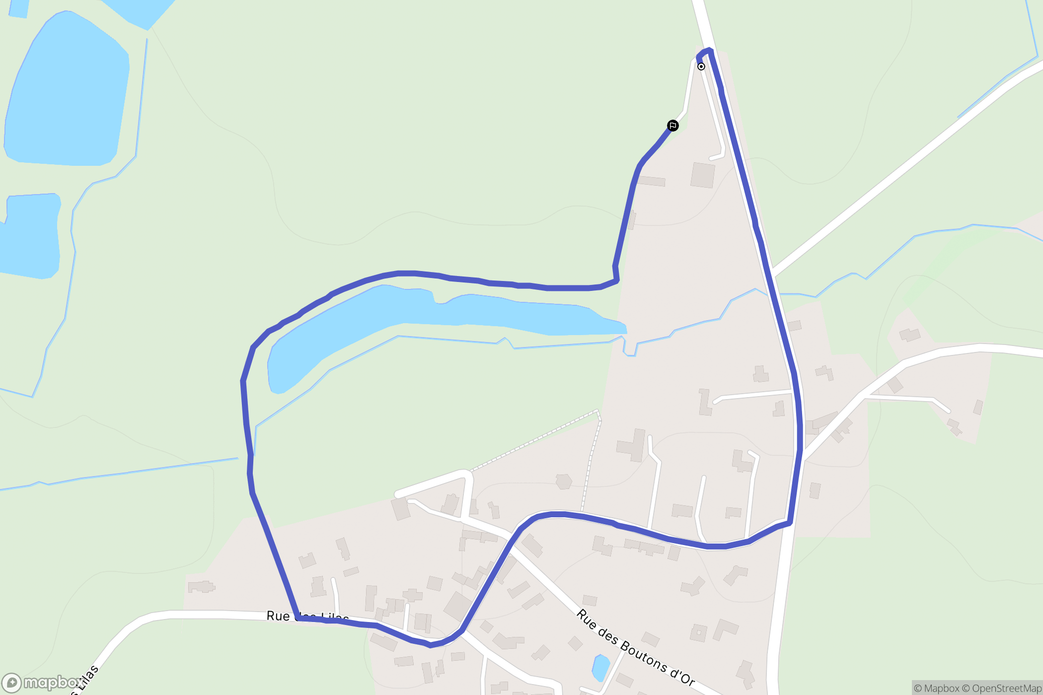 Saint-Hilaire-la-Forêt : carte du parcours de randonnée - France