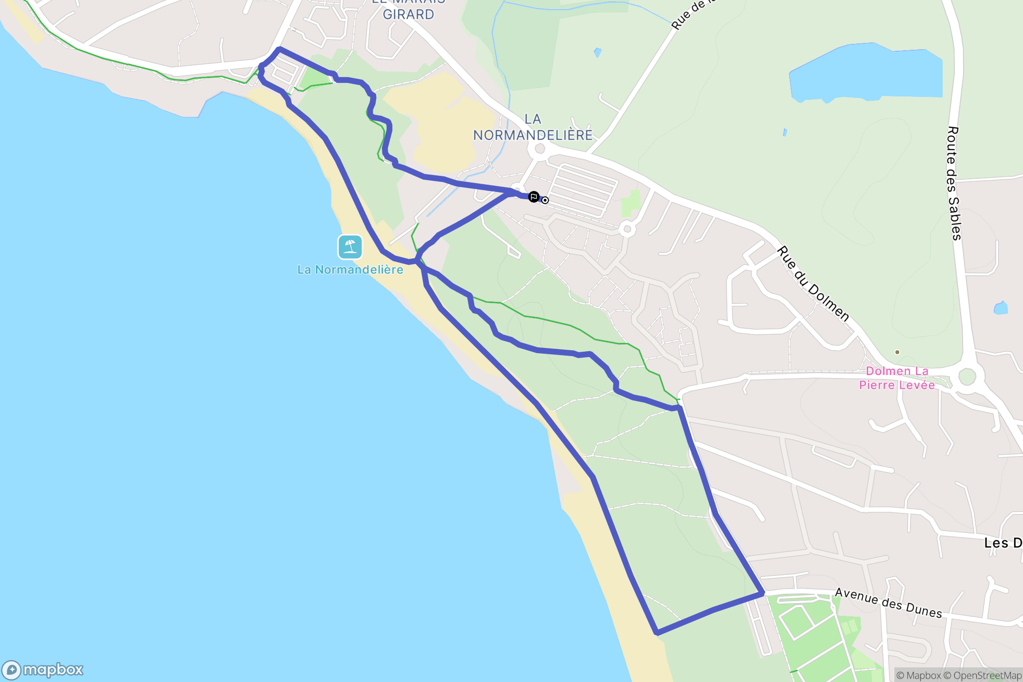 Bretignolles-sur-Mer : carte du parcours de randonnée - France