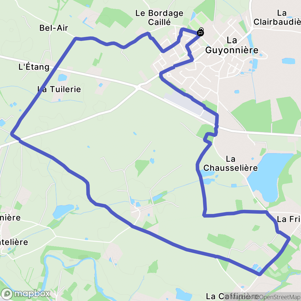 La Guyonnière : carte du parcours de randonnée - France
