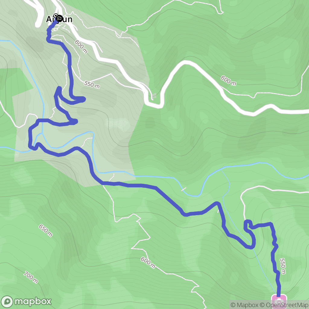 Aiglun : carte du parcours de randonnée - France