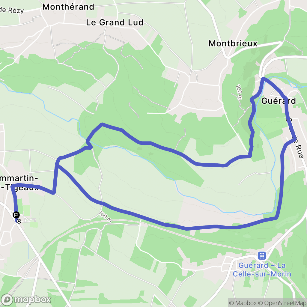 Dammartin-sur-Tigeaux : carte du parcours de randonnée - France