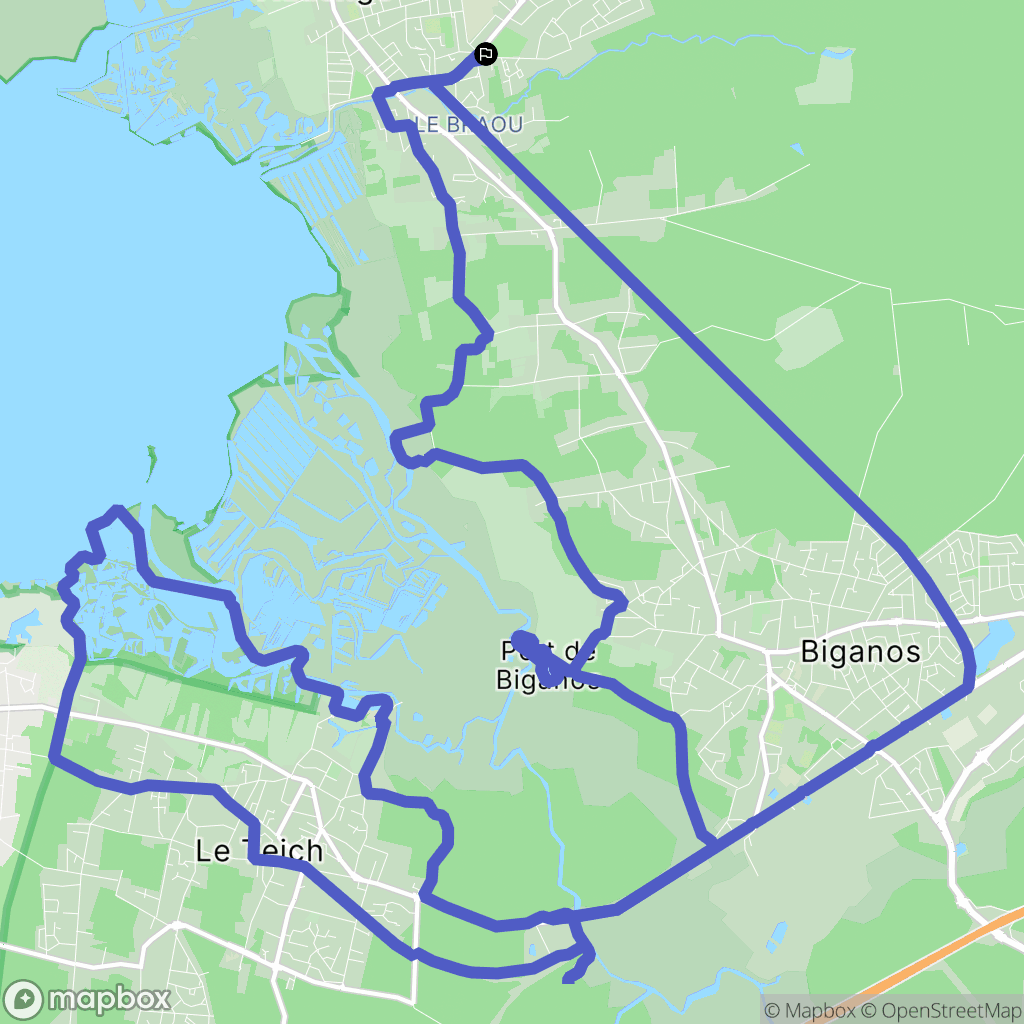 Audenge : carte du parcours de randonnée - France