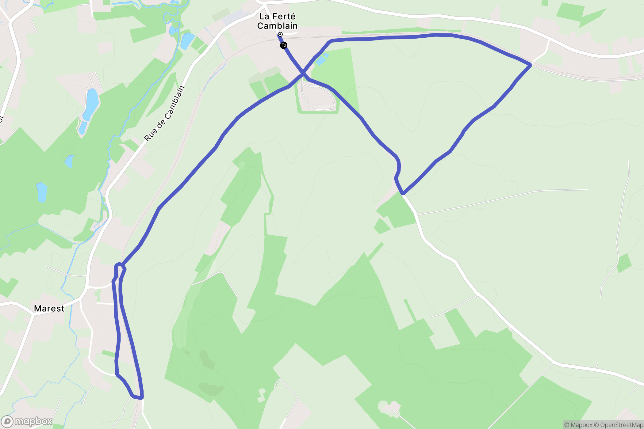 Camblain-Châtelain : carte du parcours de randonnée - France