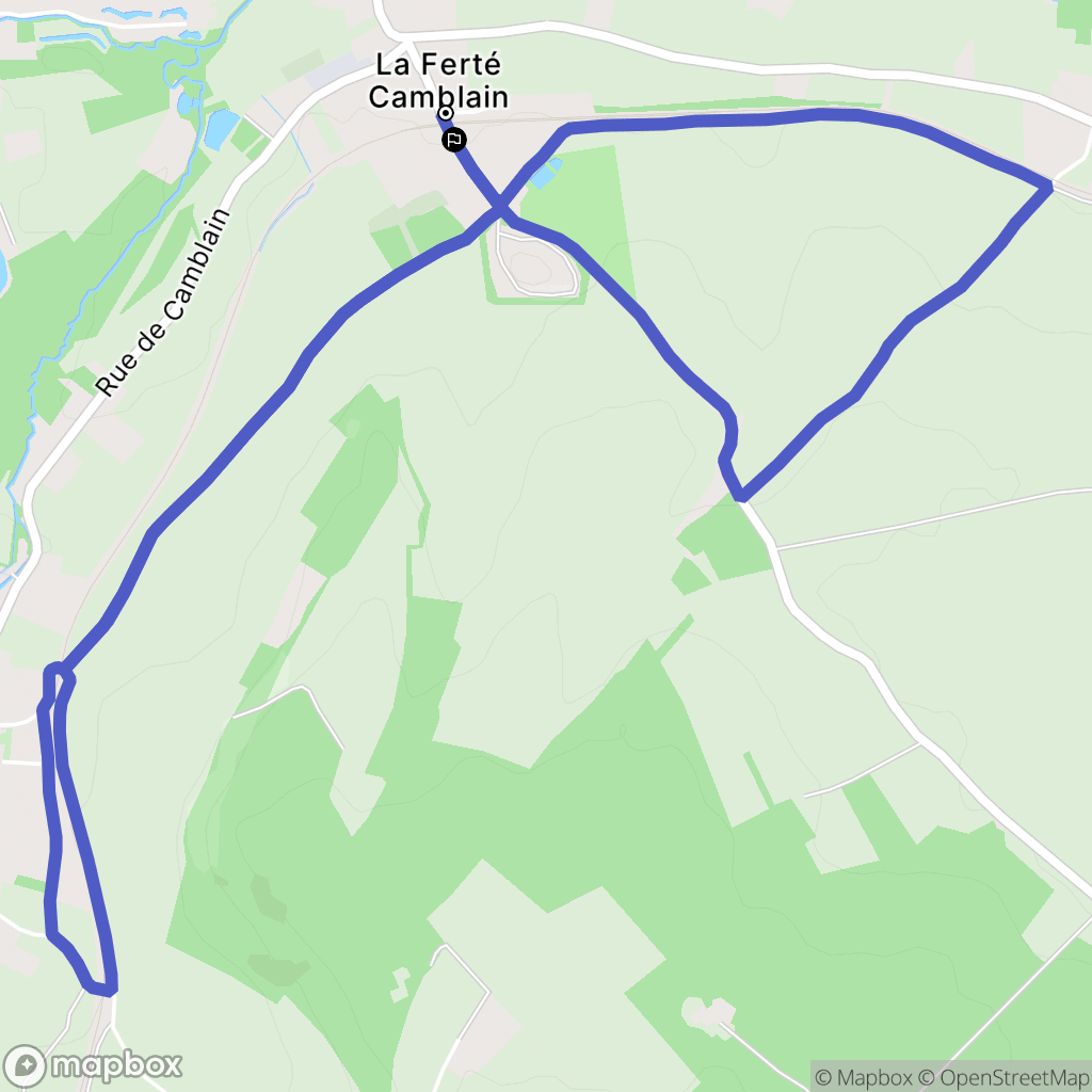 Camblain-Châtelain : carte du parcours de randonnée - France