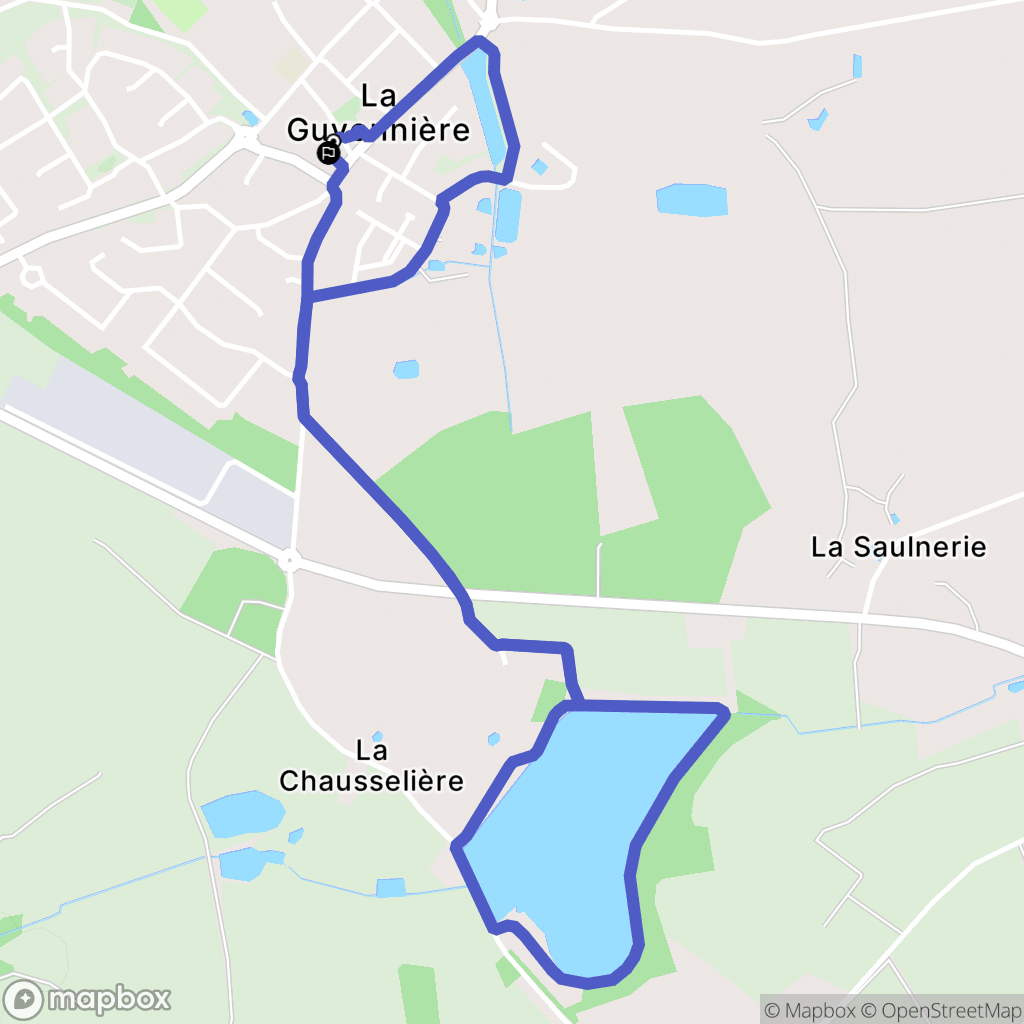 Chausselière : carte du parcours de randonnée - France