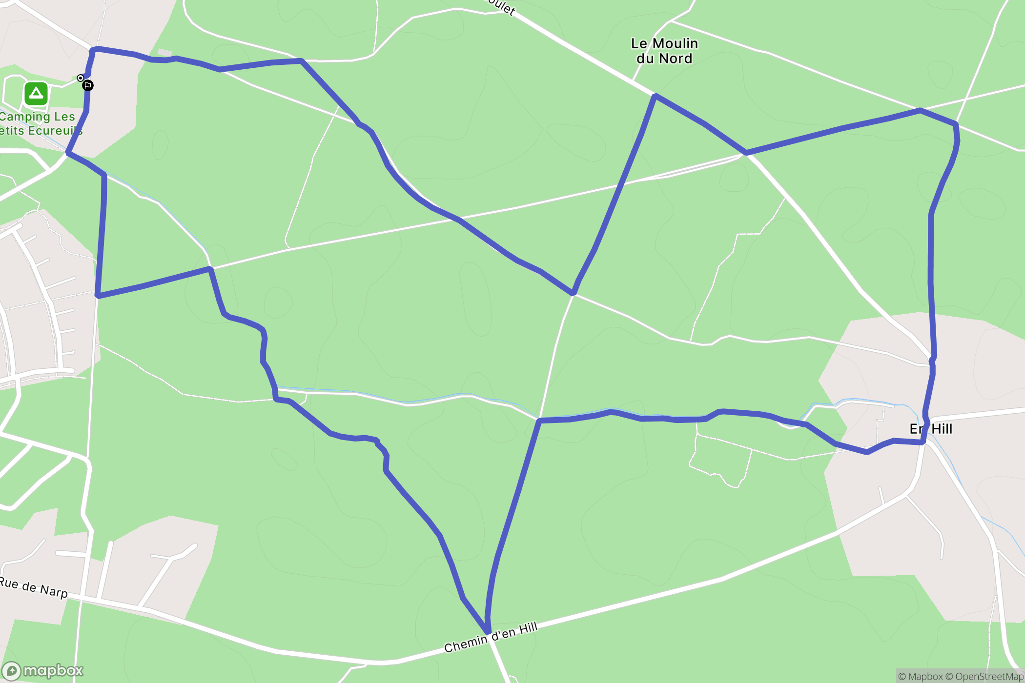 Biscarrosse : carte du parcours de randonnée - France