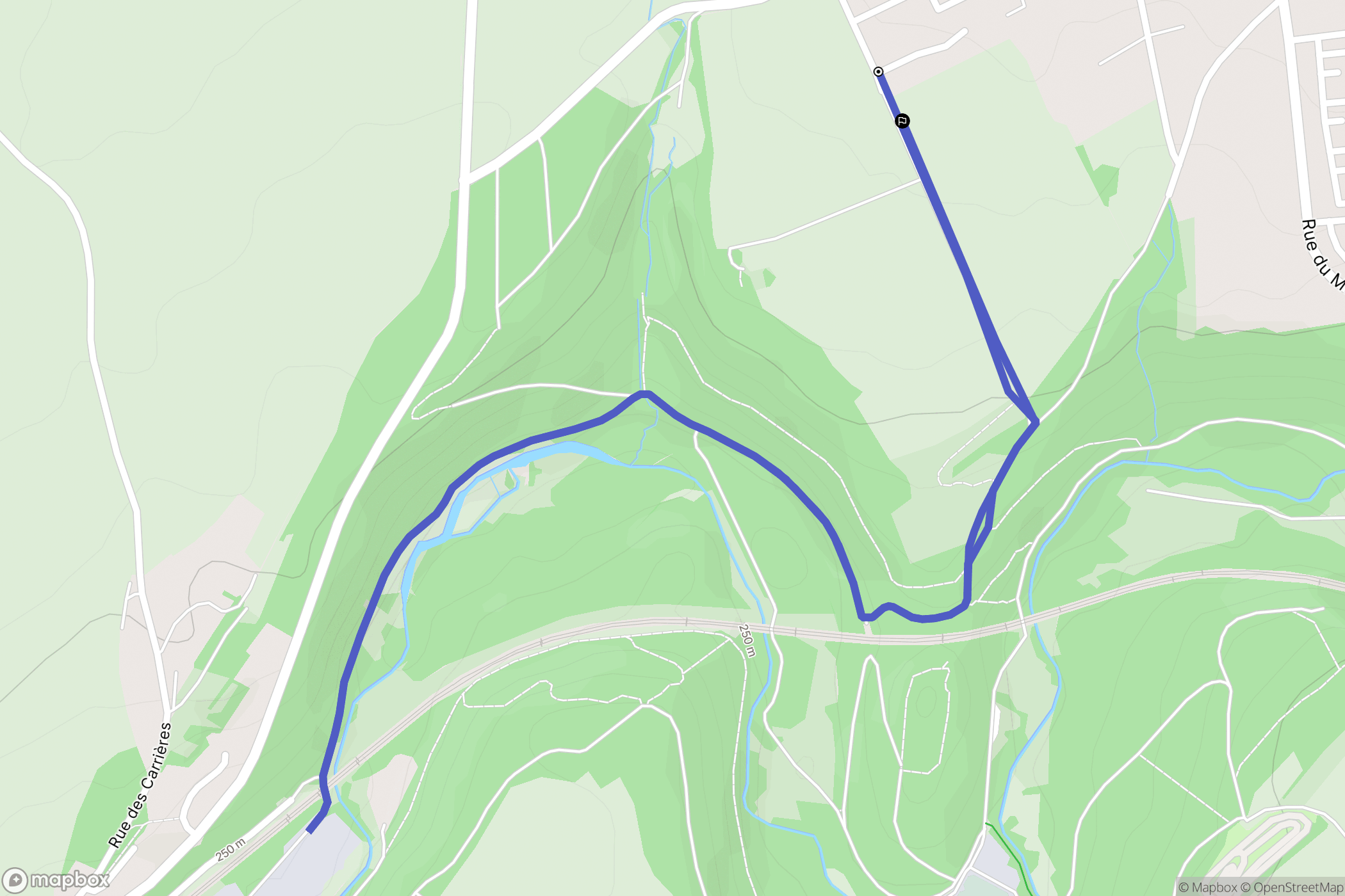 Lexy : carte du parcours de randonnée - France