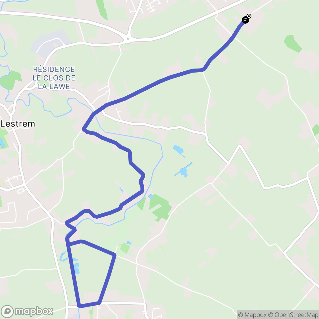 La Gorgue : carte du parcours de randonnée - France
