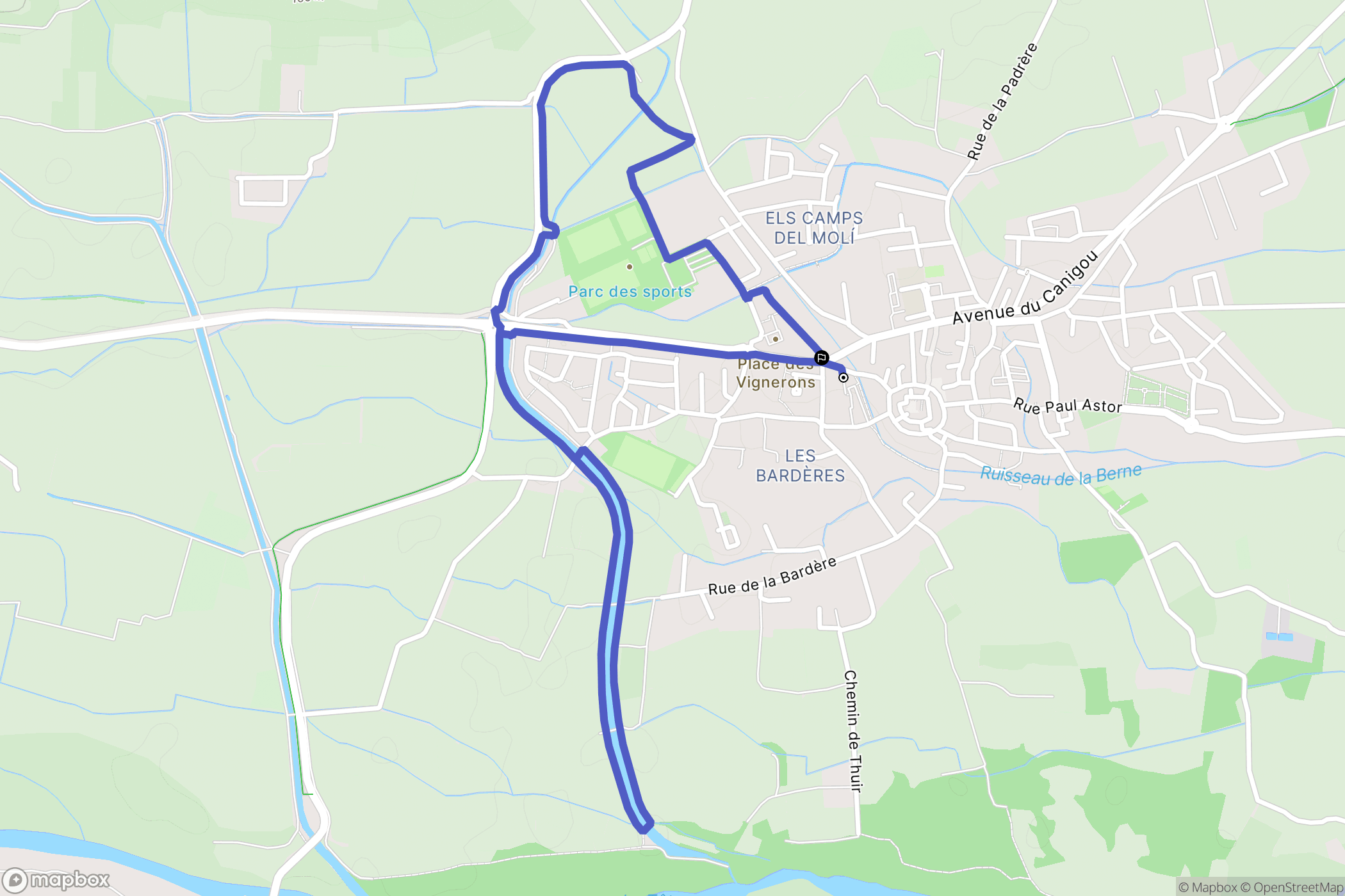 Pézilla-la-Rivière: routekaart voor buitenactiviteiten - France