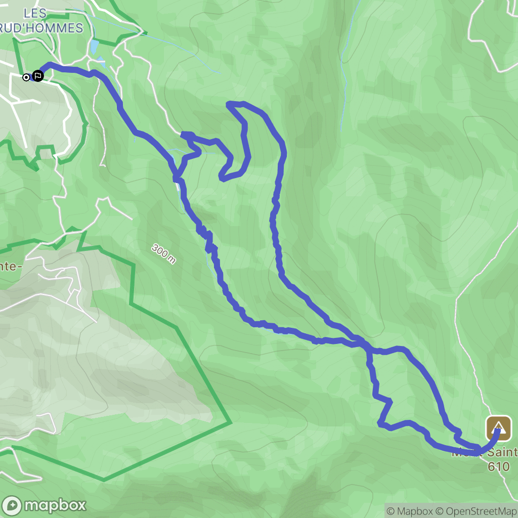 Marseille : carte du parcours de randonnée - France