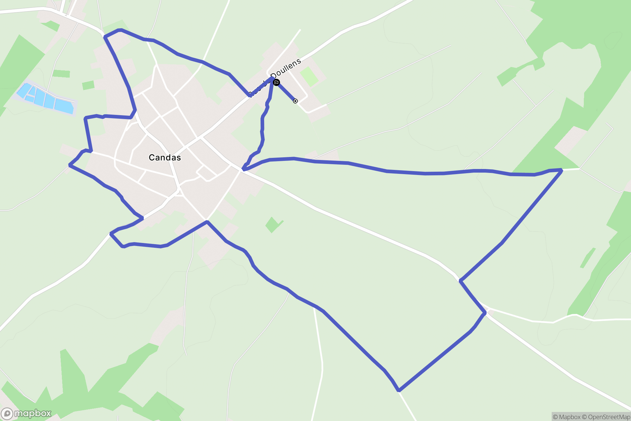 Candas : carte du parcours de randonnée - France