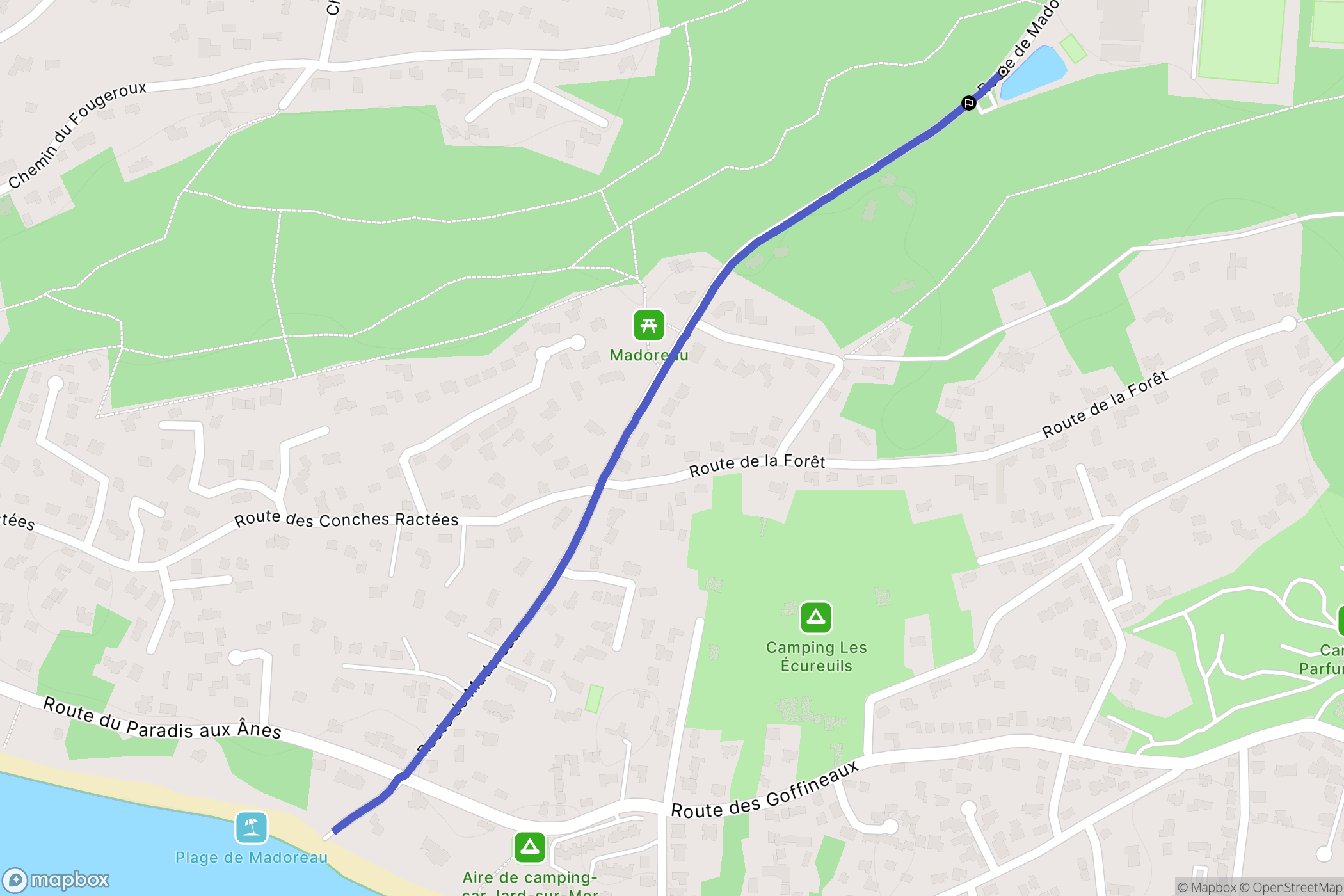 Jard-sur-Mer : carte du parcours de randonnée - France