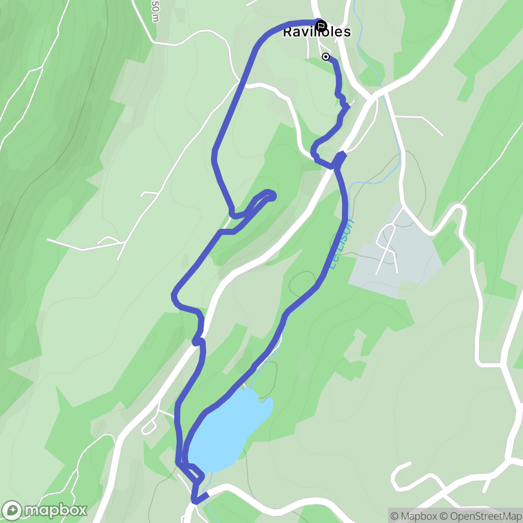 Ravilloles : carte du parcours de randonnée - France