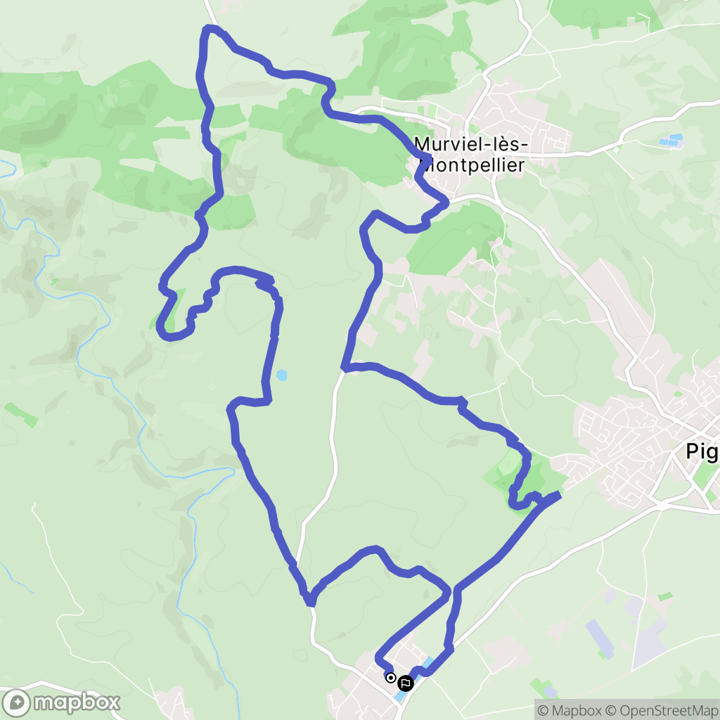 Cournonterral : carte du parcours de randonnée - France