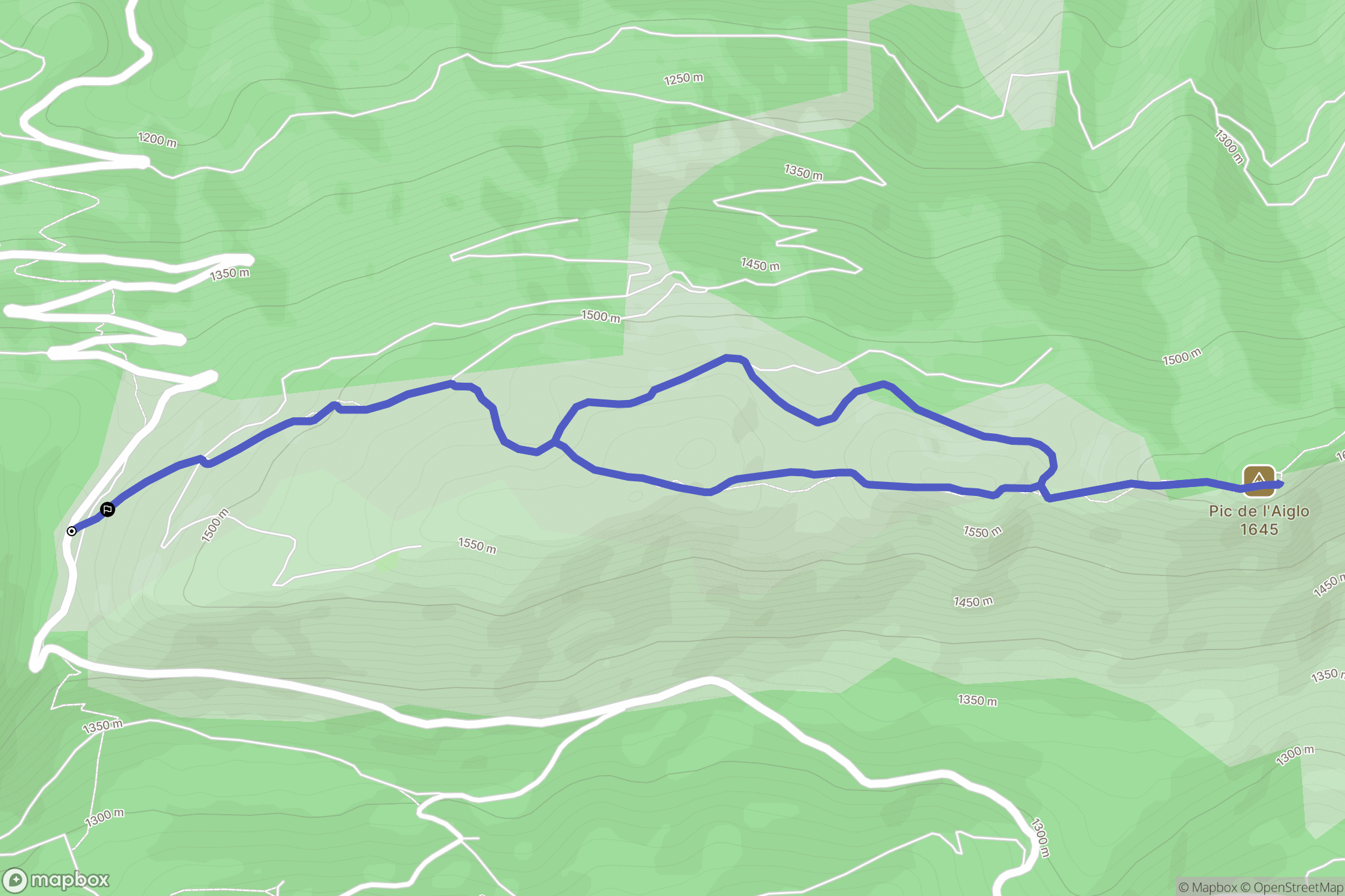 Saint-Auban : carte du parcours de randonnée - France