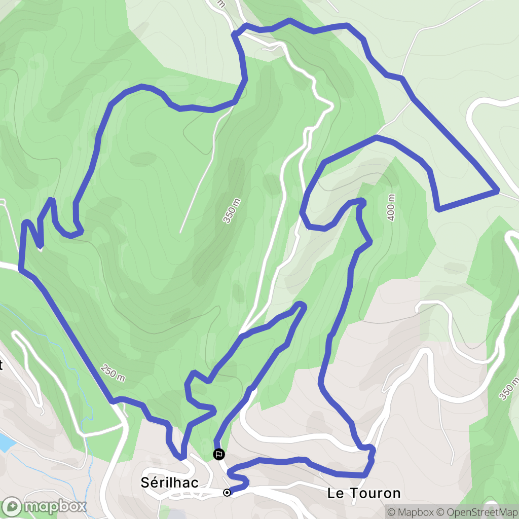 Sérilhac : carte du parcours de randonnée - France