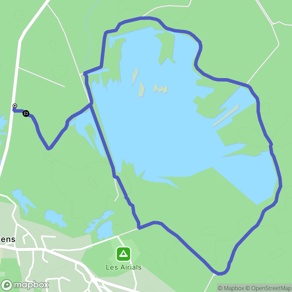 Hostens : carte du parcours de randonnée - France