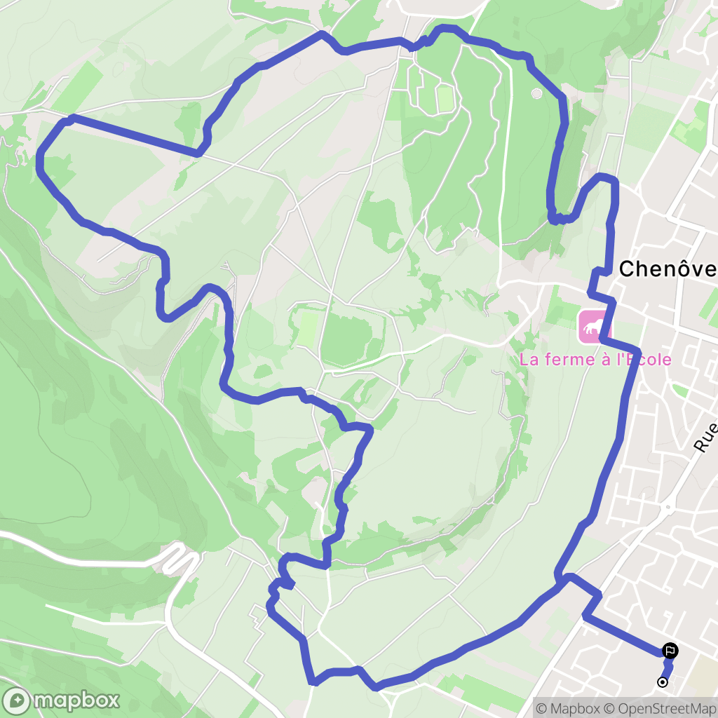 Marsannay-la-Côte : carte du parcours de randonnée - France
