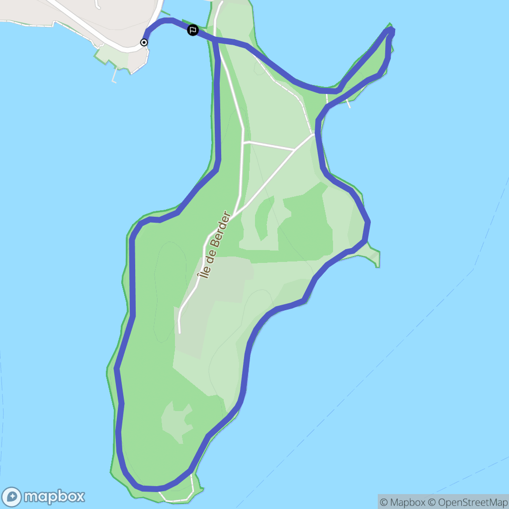 Larmor-Baden : carte du parcours de randonnée - France
