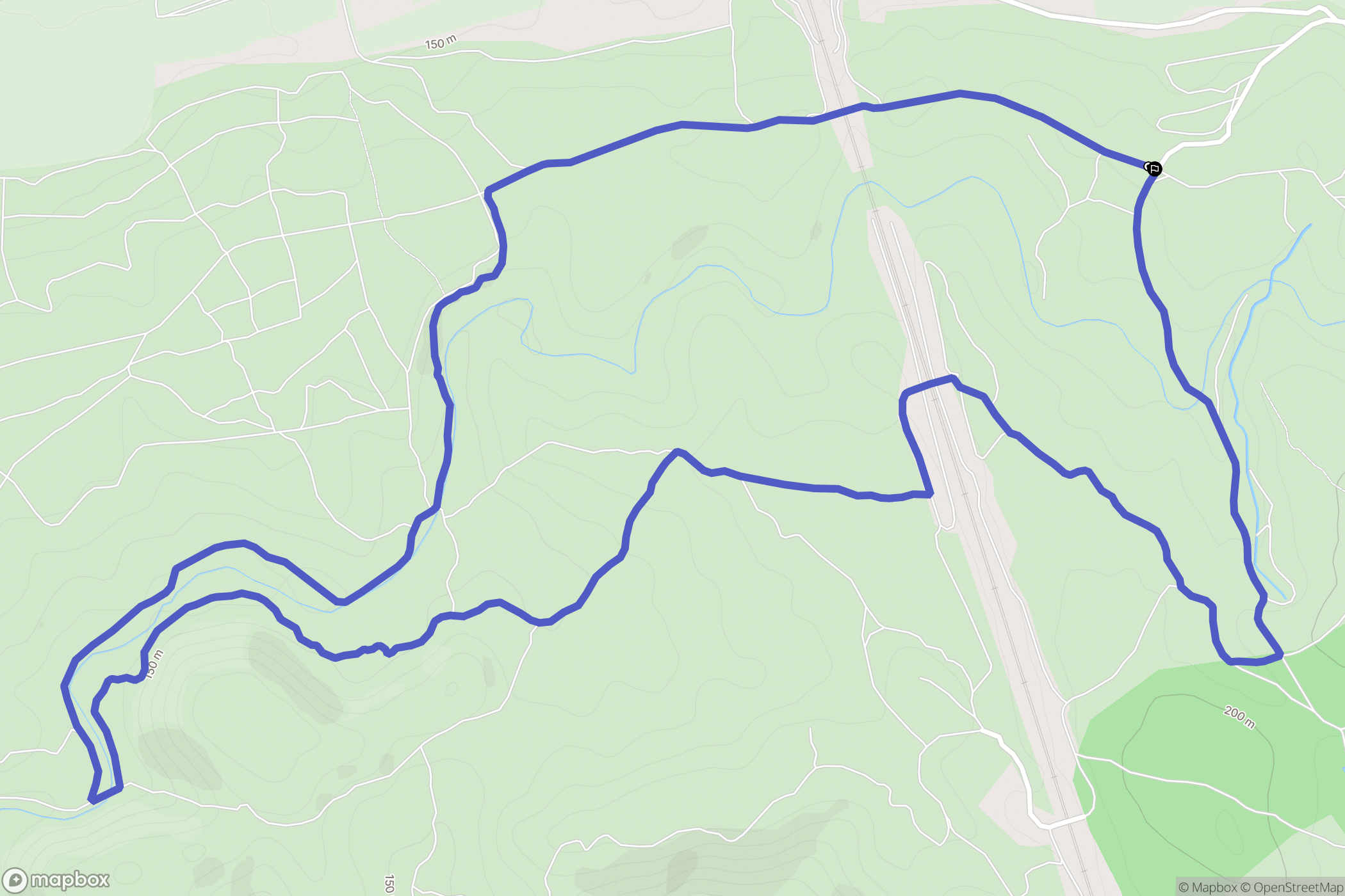 Lambesc : carte du parcours de randonnée - France