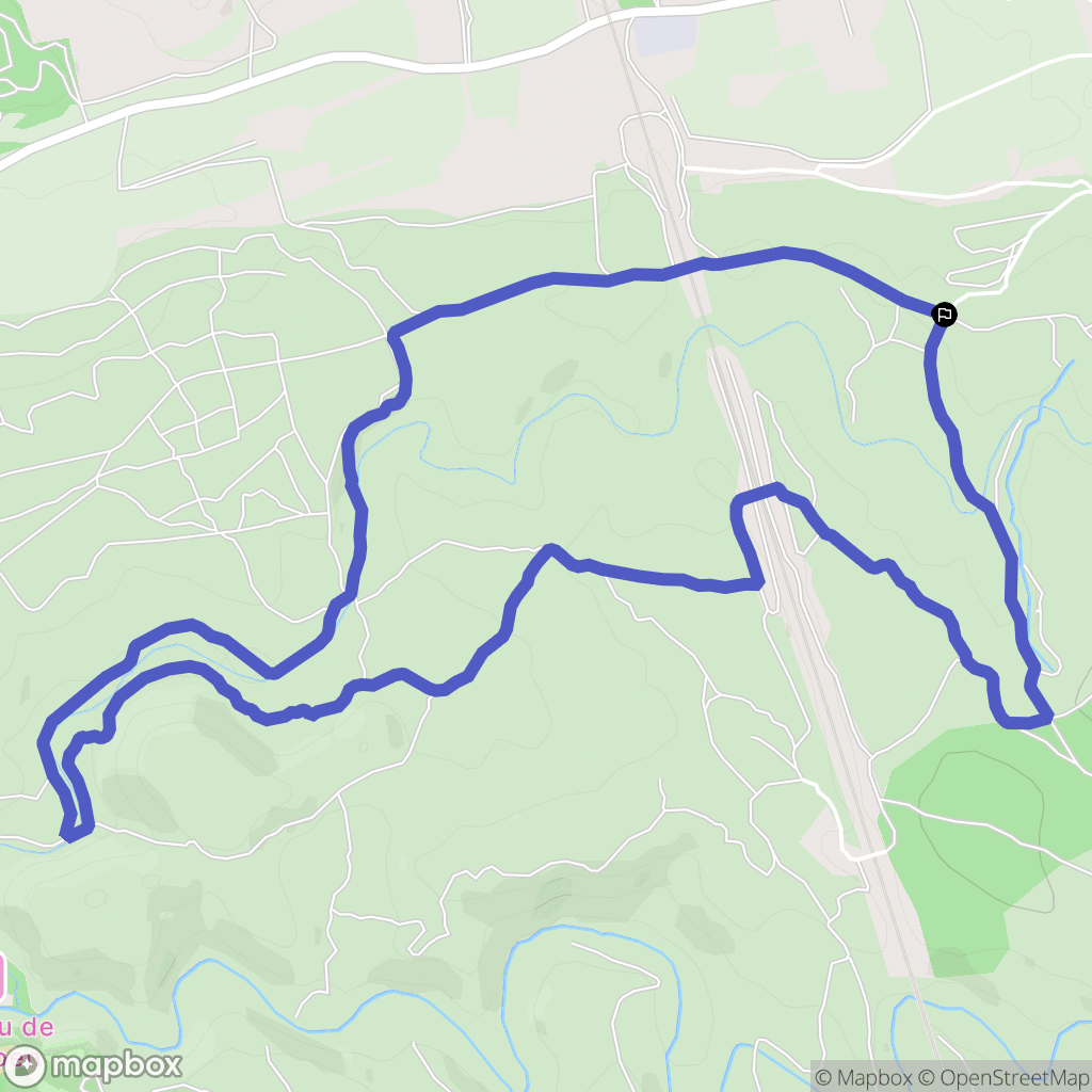 Lambesc : carte du parcours de randonnée - France