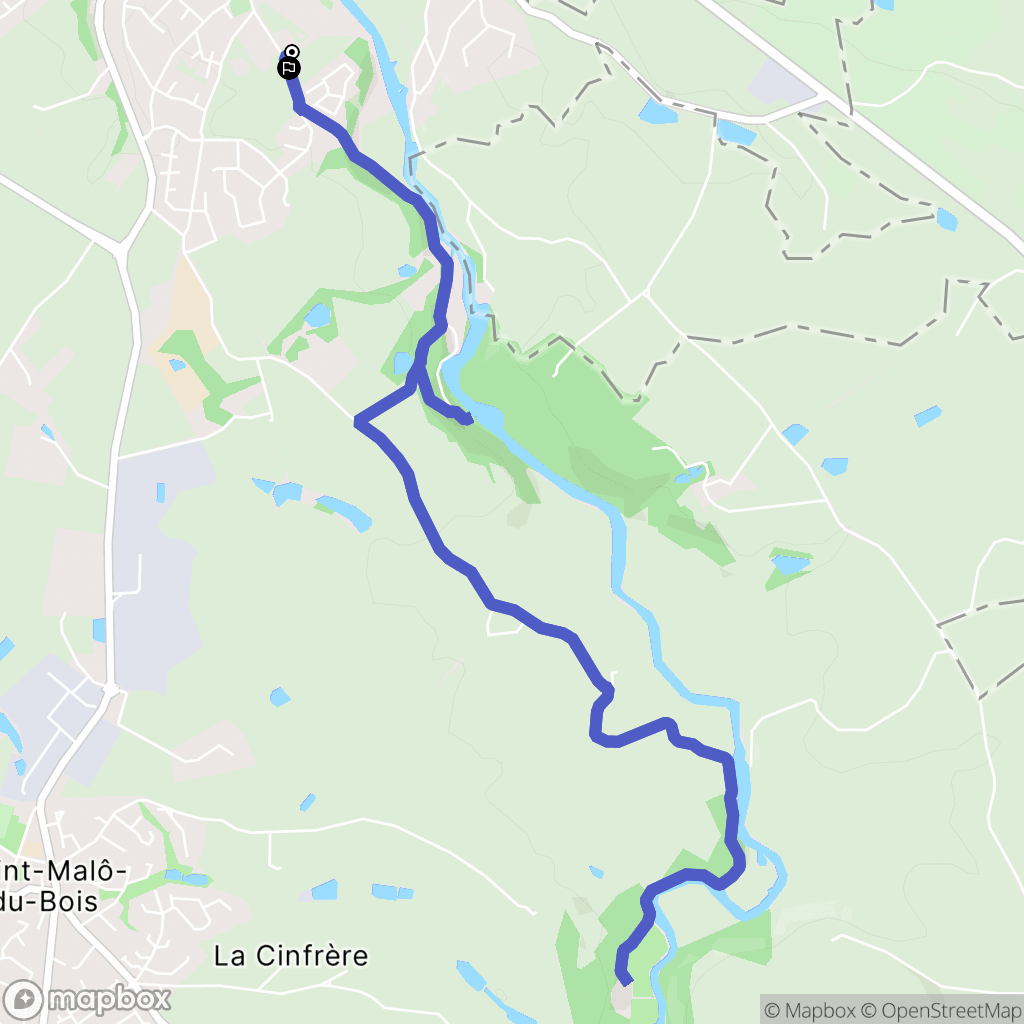 Saint-Laurent-sur-Sèvre : carte du parcours de randonnée - France