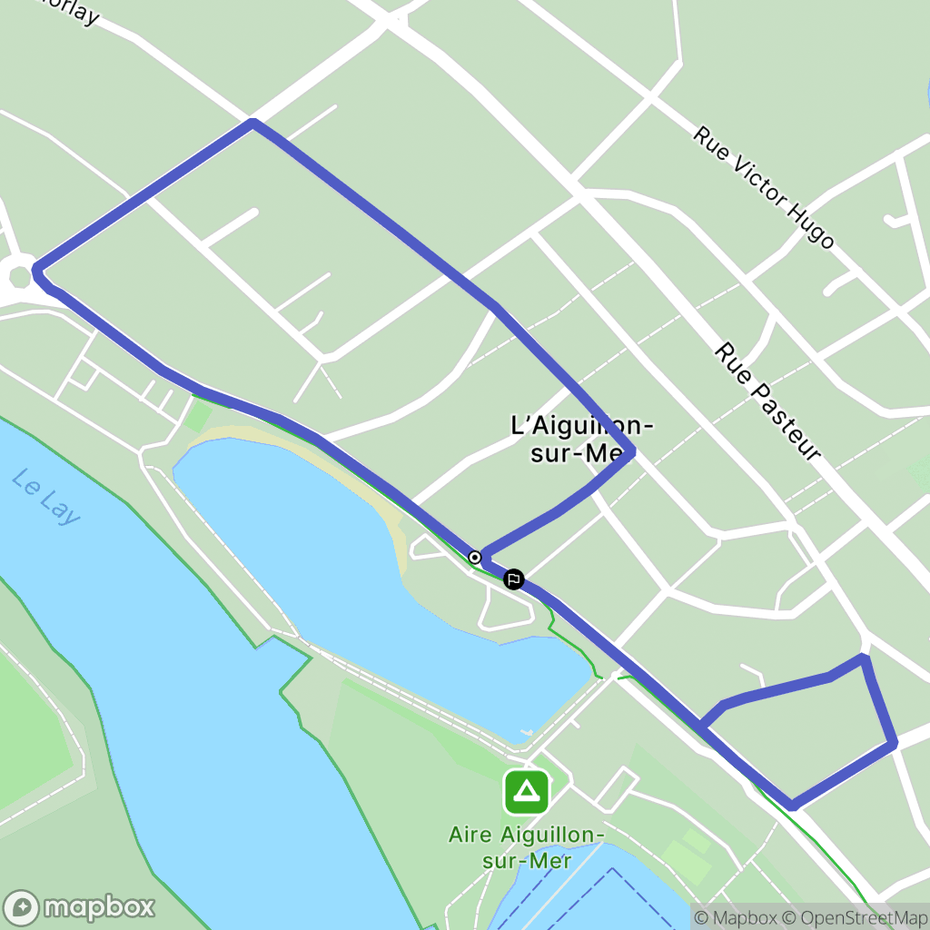 L'aiguillon-sur-mer : carte du parcours de randonnée - France