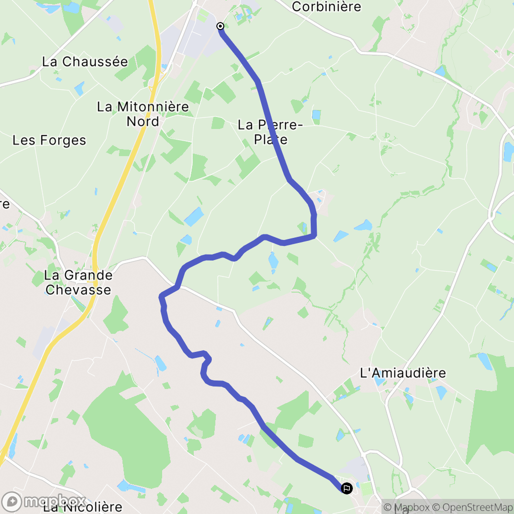 L'Herbergement : carte du parcours de randonnée - France