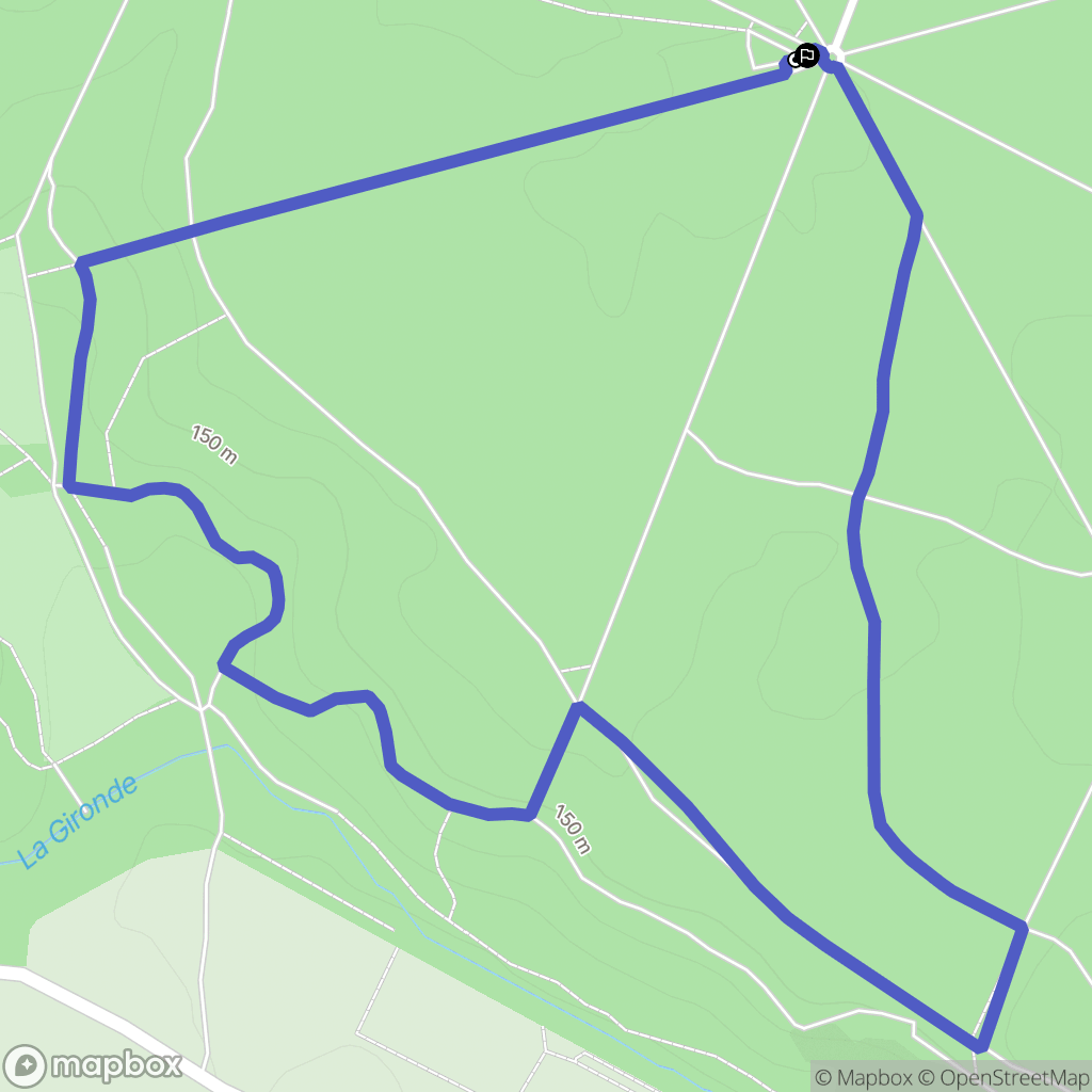 Dourdan : carte du parcours de randonnée - France