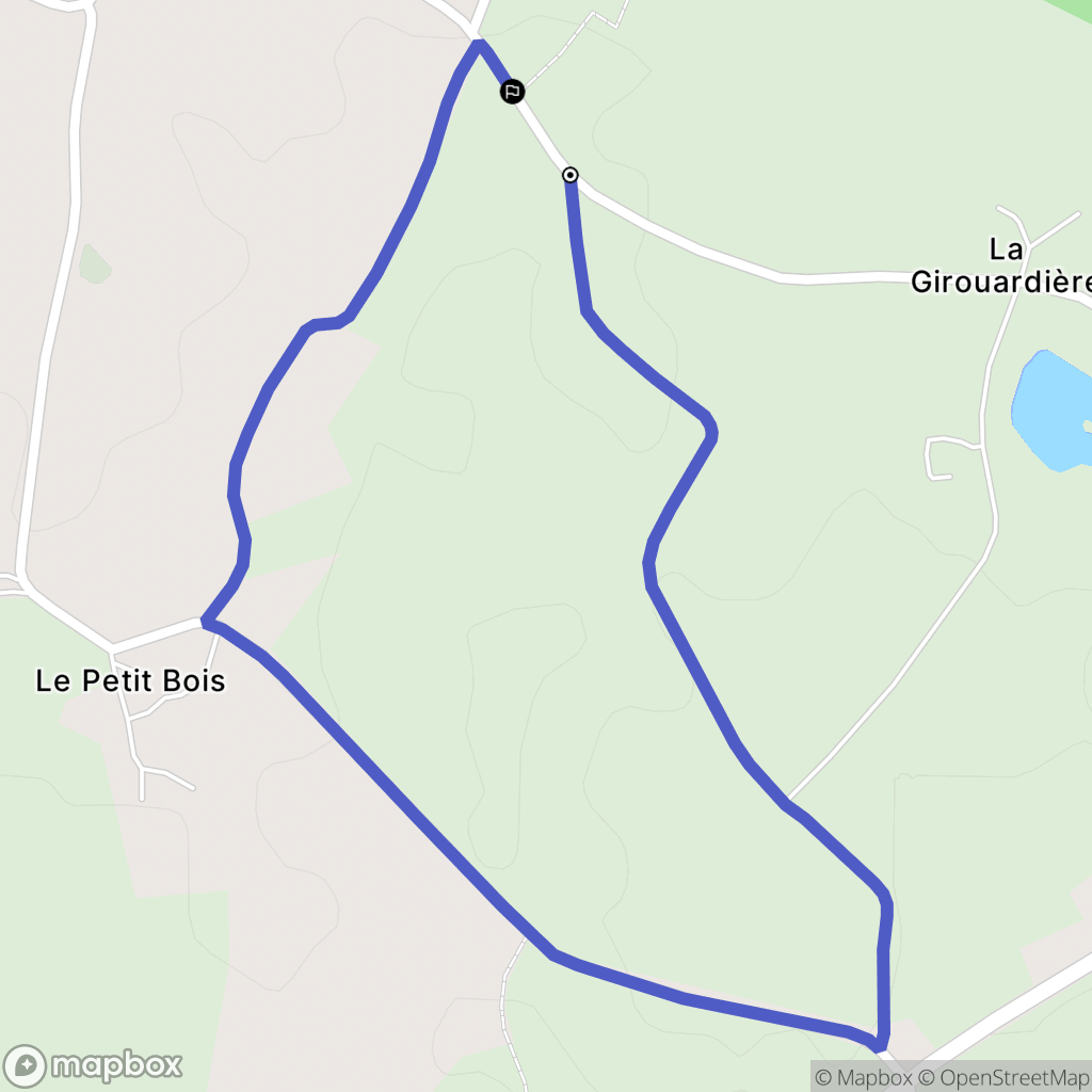 Aubigny-Les Clouzeaux : carte du parcours de randonnée - France