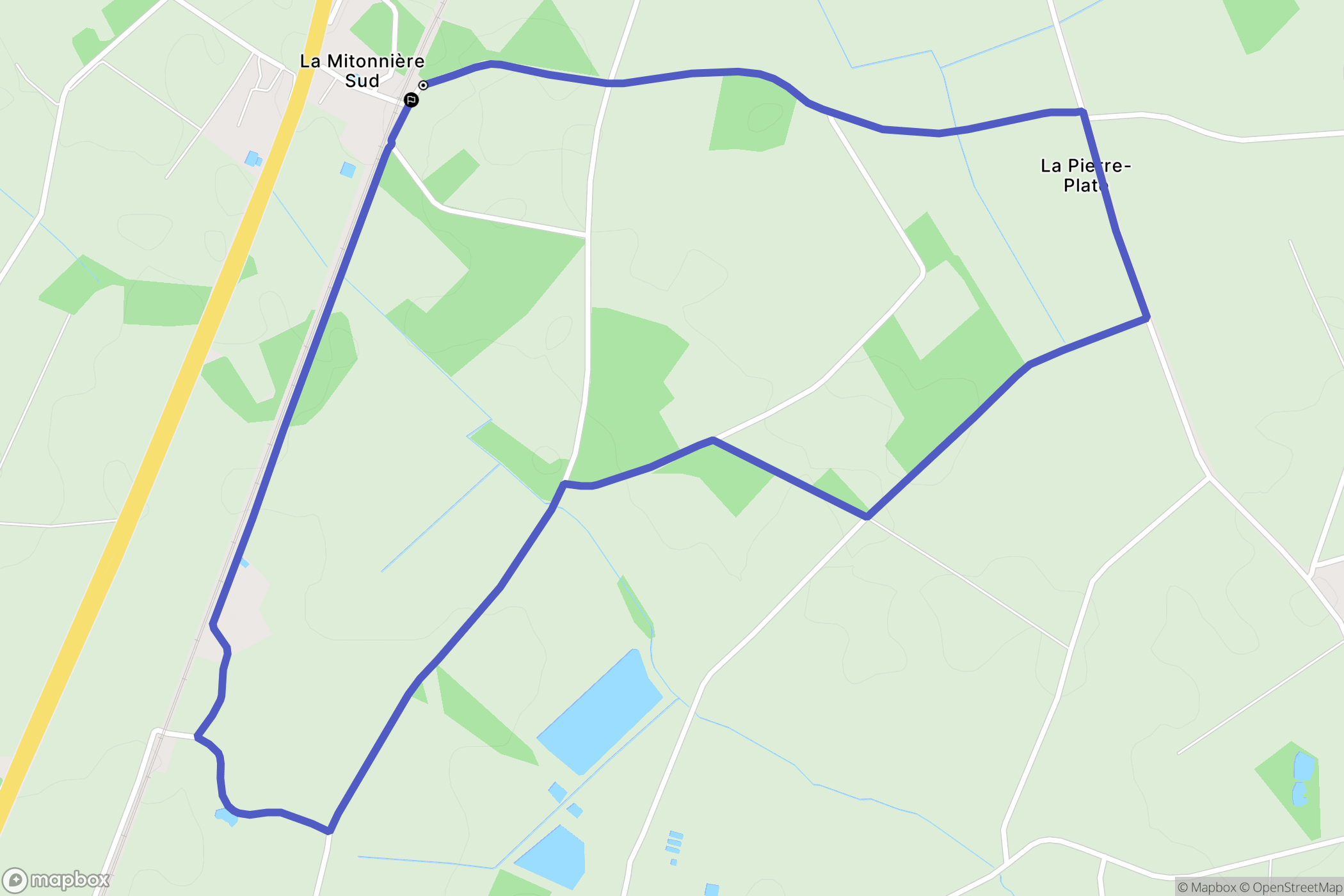 L'Herbergement : carte du parcours de randonnée - France