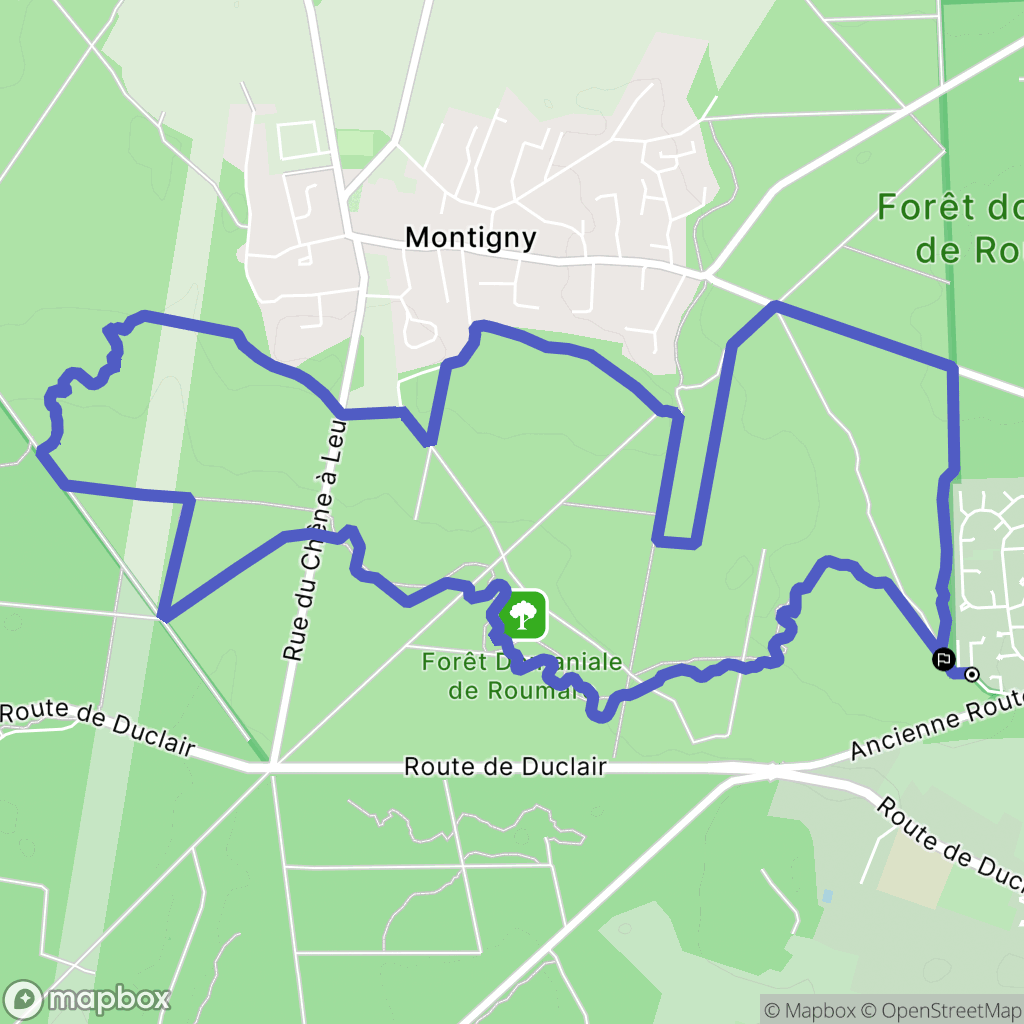 Canteleu : carte du parcours de randonnée - France