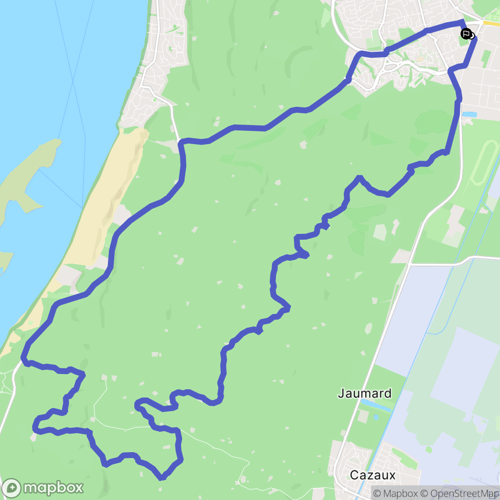 La Teste-de-Buch : carte du parcours de randonnée - France