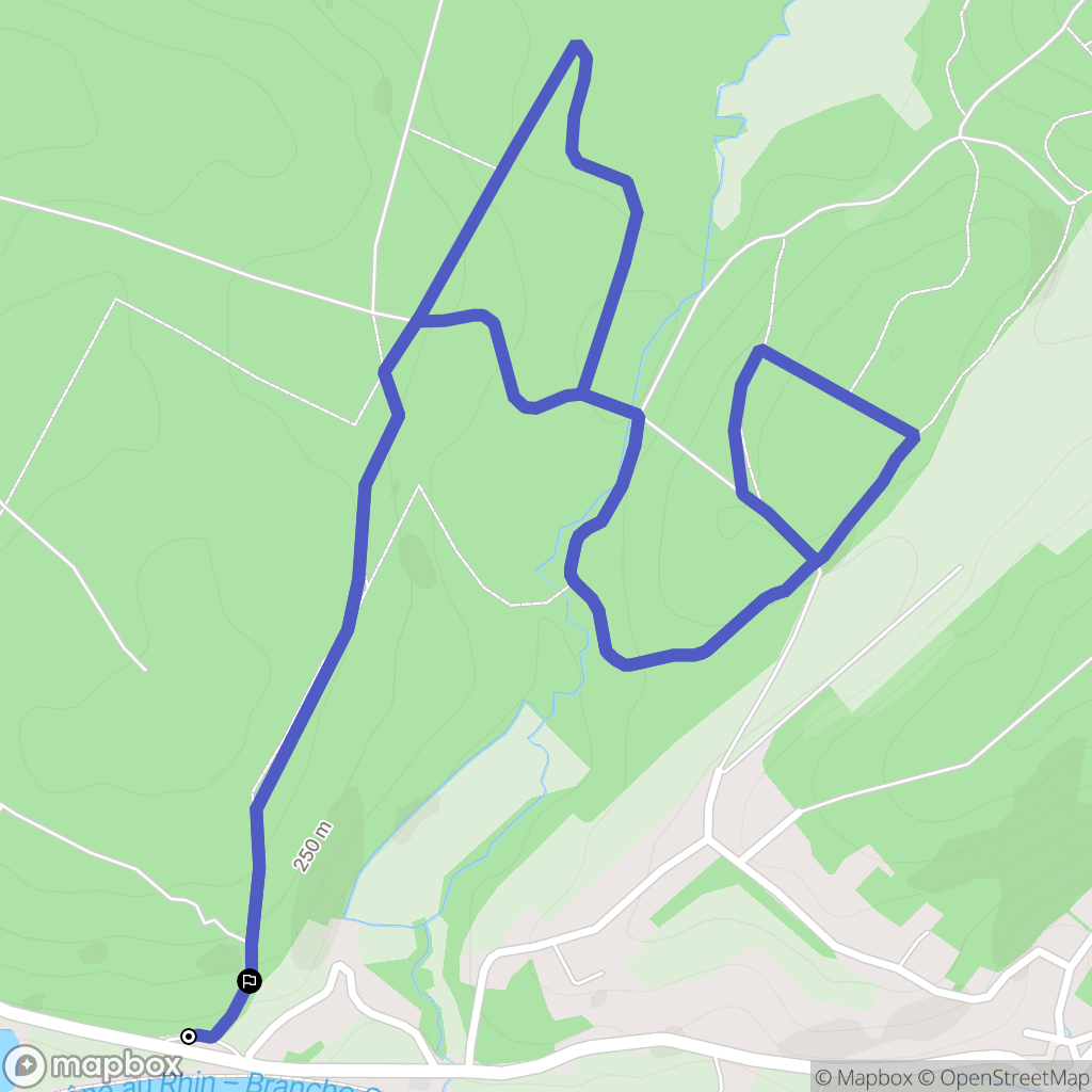 Osselle-Routelle : carte du parcours de randonnée - France