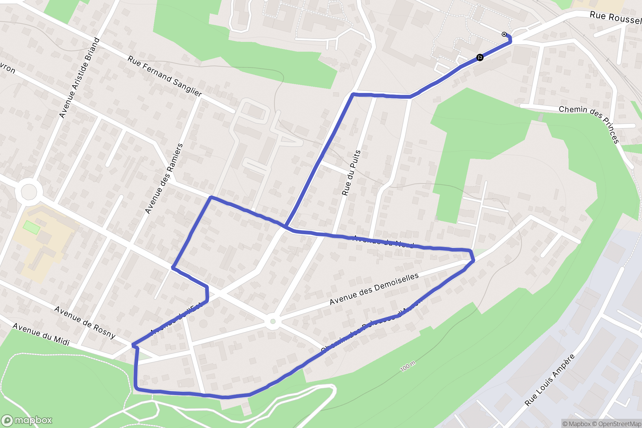 Villemomble : carte du parcours de randonnée - France