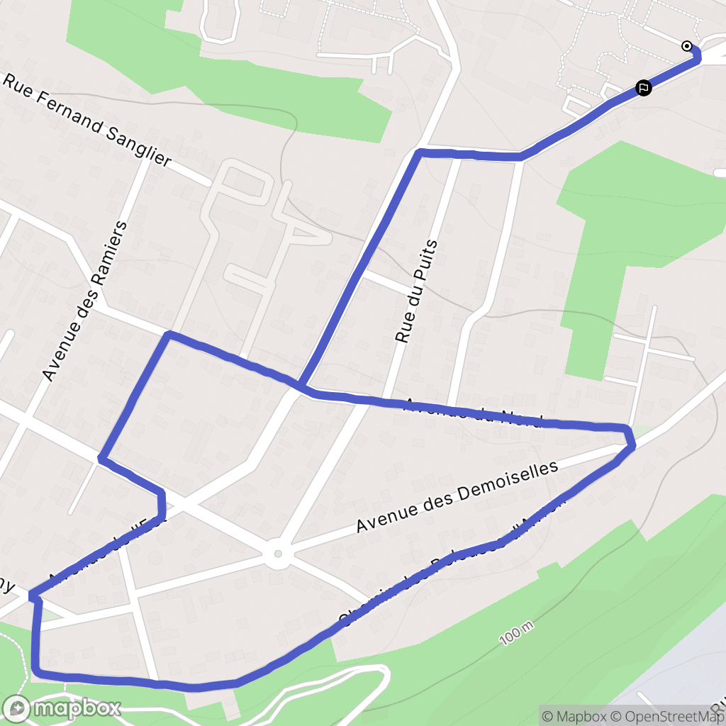 Villemomble : carte du parcours de randonnée - France