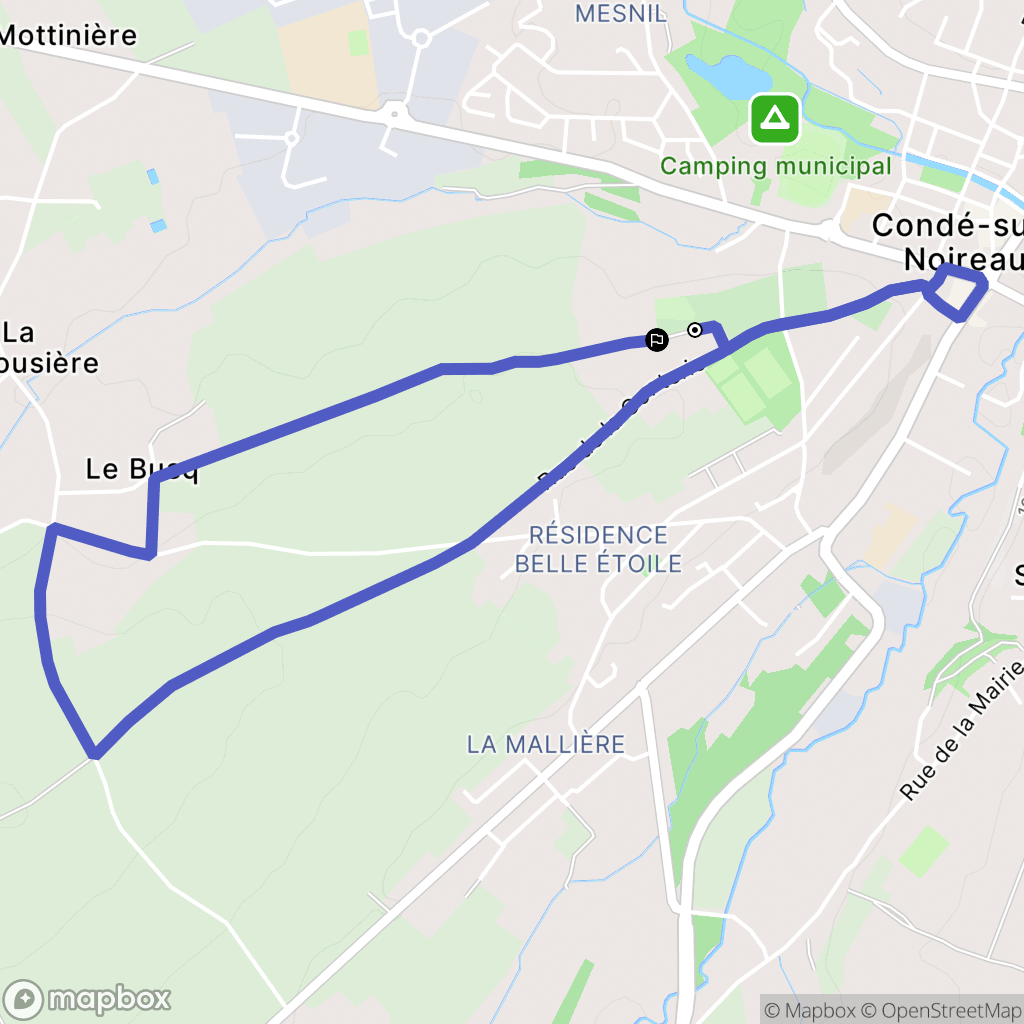 Condé-en-Normandie : carte du parcours de randonnée - France