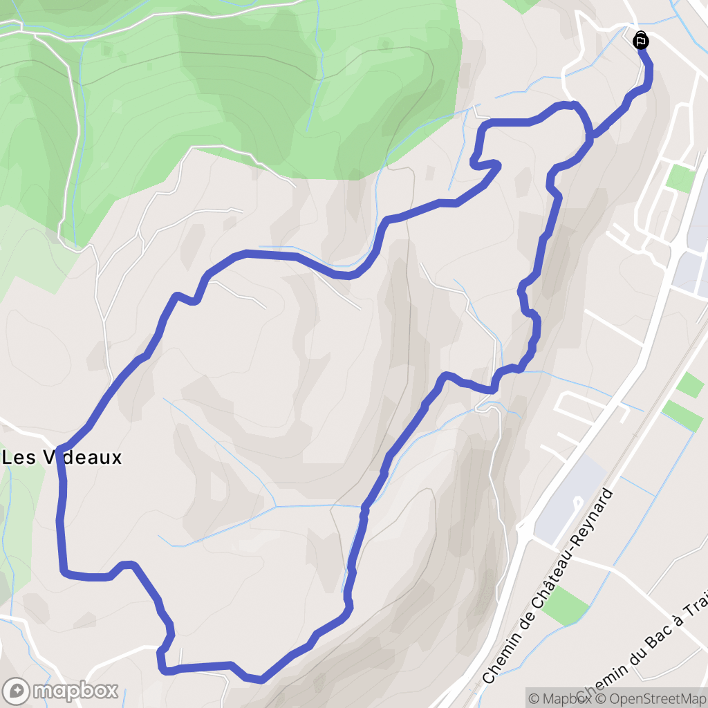 Rochemaure : carte du parcours de randonnée - France