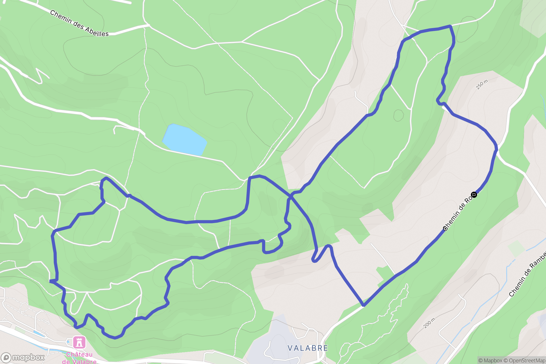 Gardanne : carte du parcours de randonnée - France