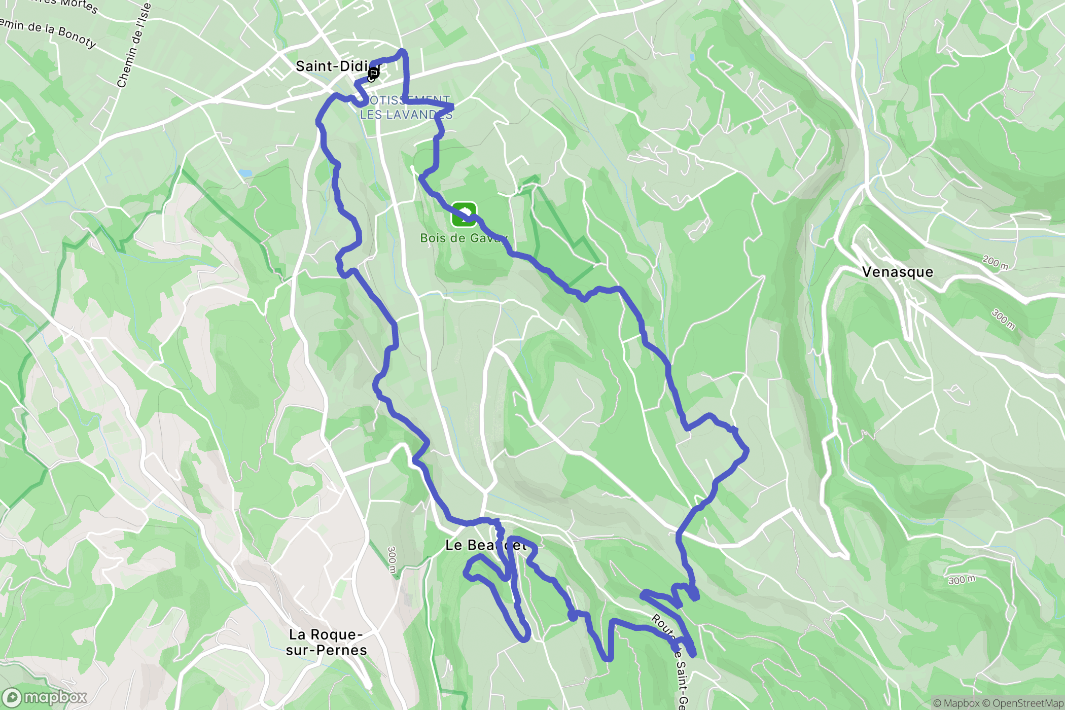 Saint-Didier : carte du parcours de randonnée - France