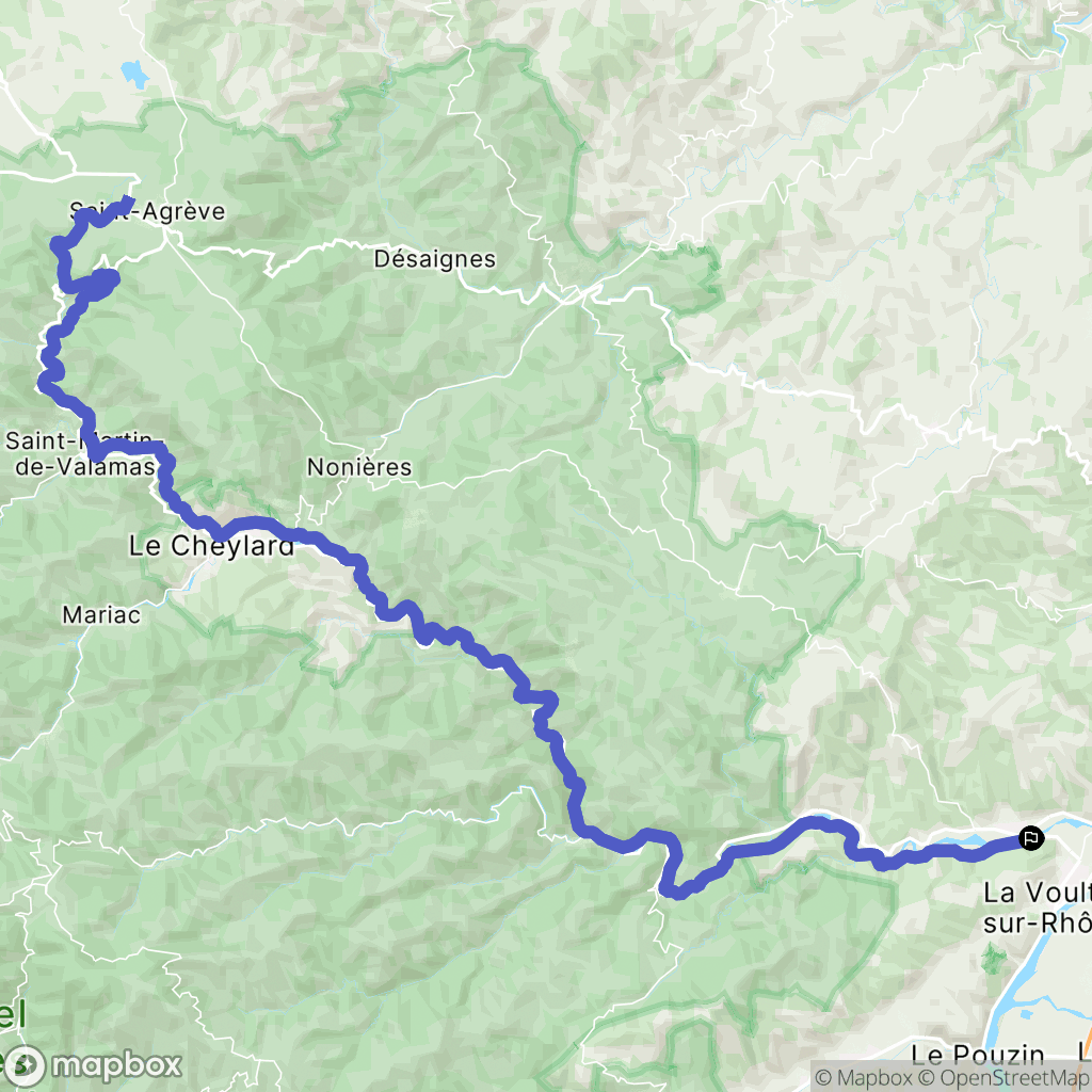 Saint-Laurent-du-Pape : carte du parcours de randonnée - France