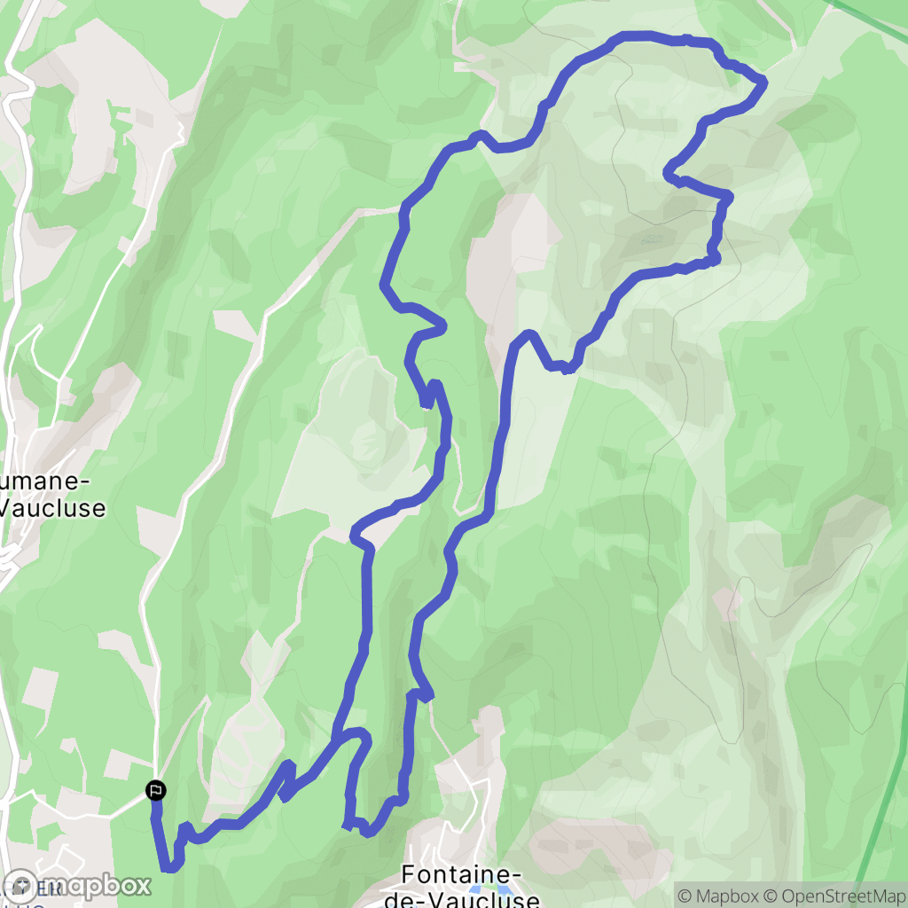 Saumane-de-Vaucluse : carte du parcours de randonnée - France