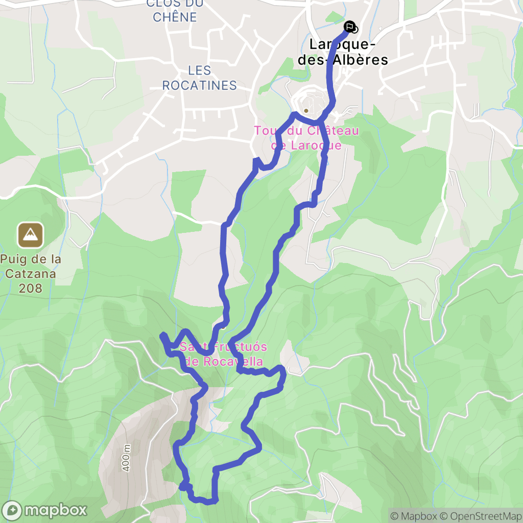 Laroque-des-Albères : carte du parcours de randonnée - France