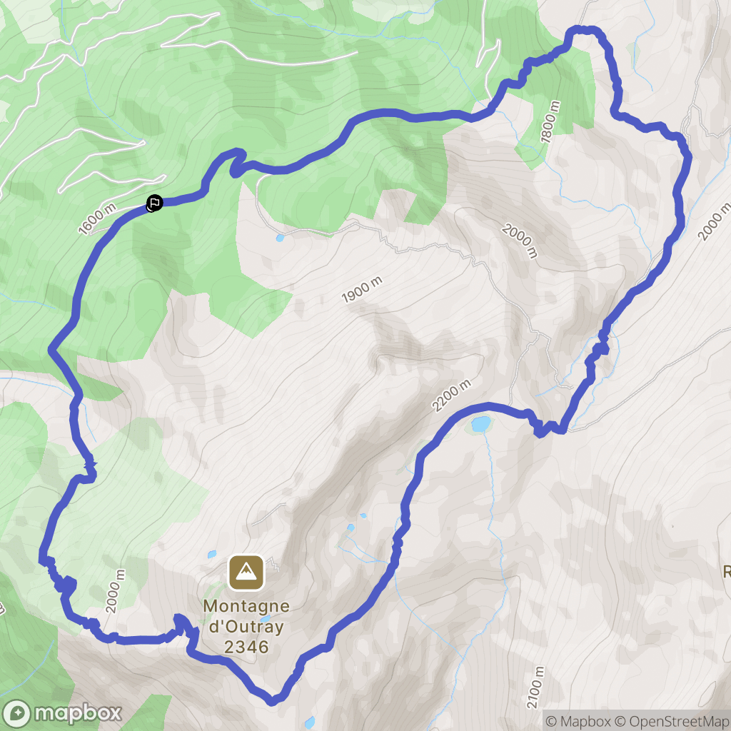 Hauteluce : carte du parcours de randonnée - France