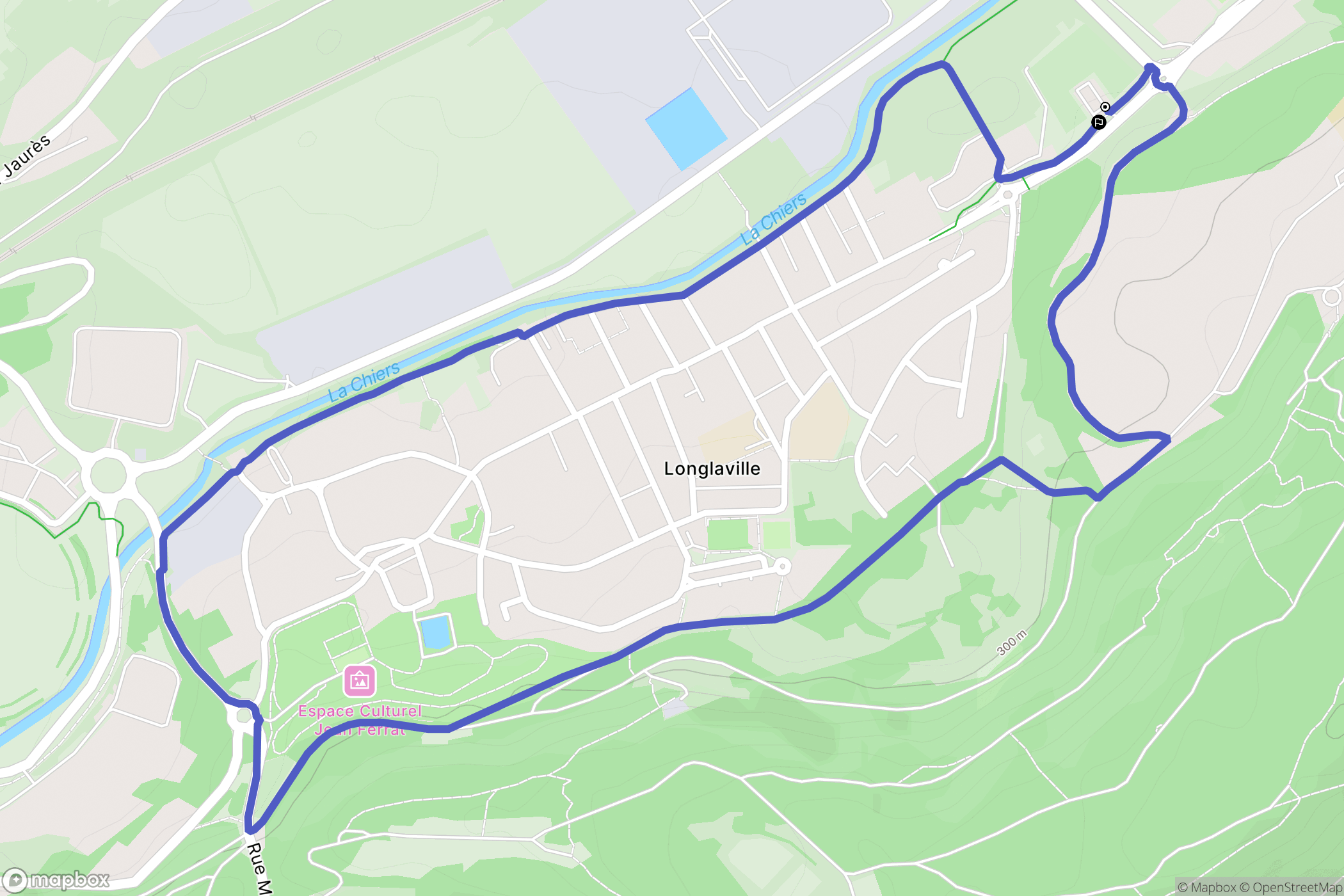 Longlaville : carte du parcours de randonnée - France