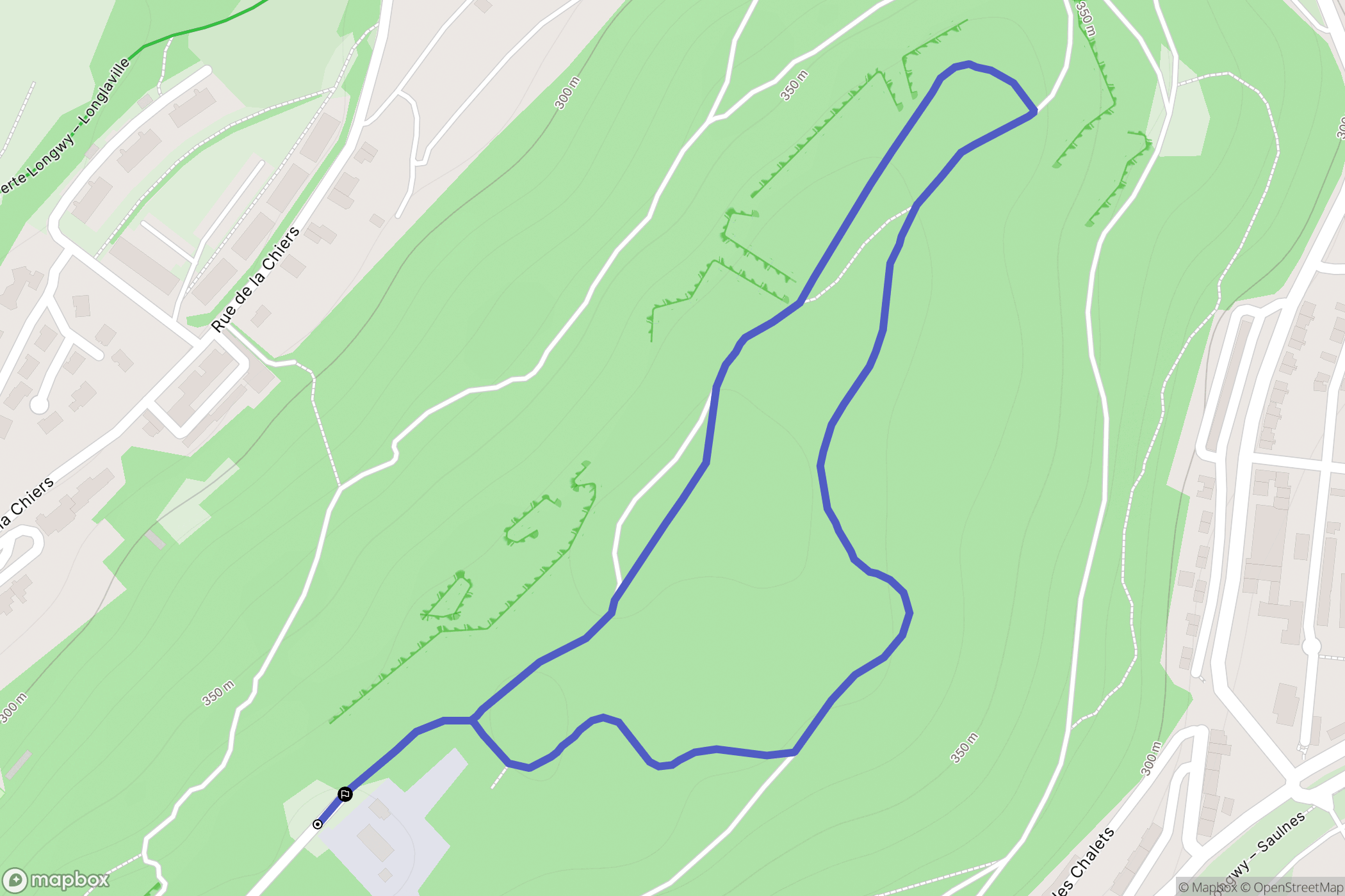 Herserange : carte du parcours de randonnée - France