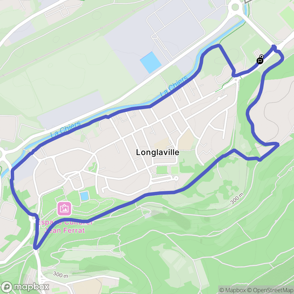 Longlaville : carte du parcours de randonnée - France