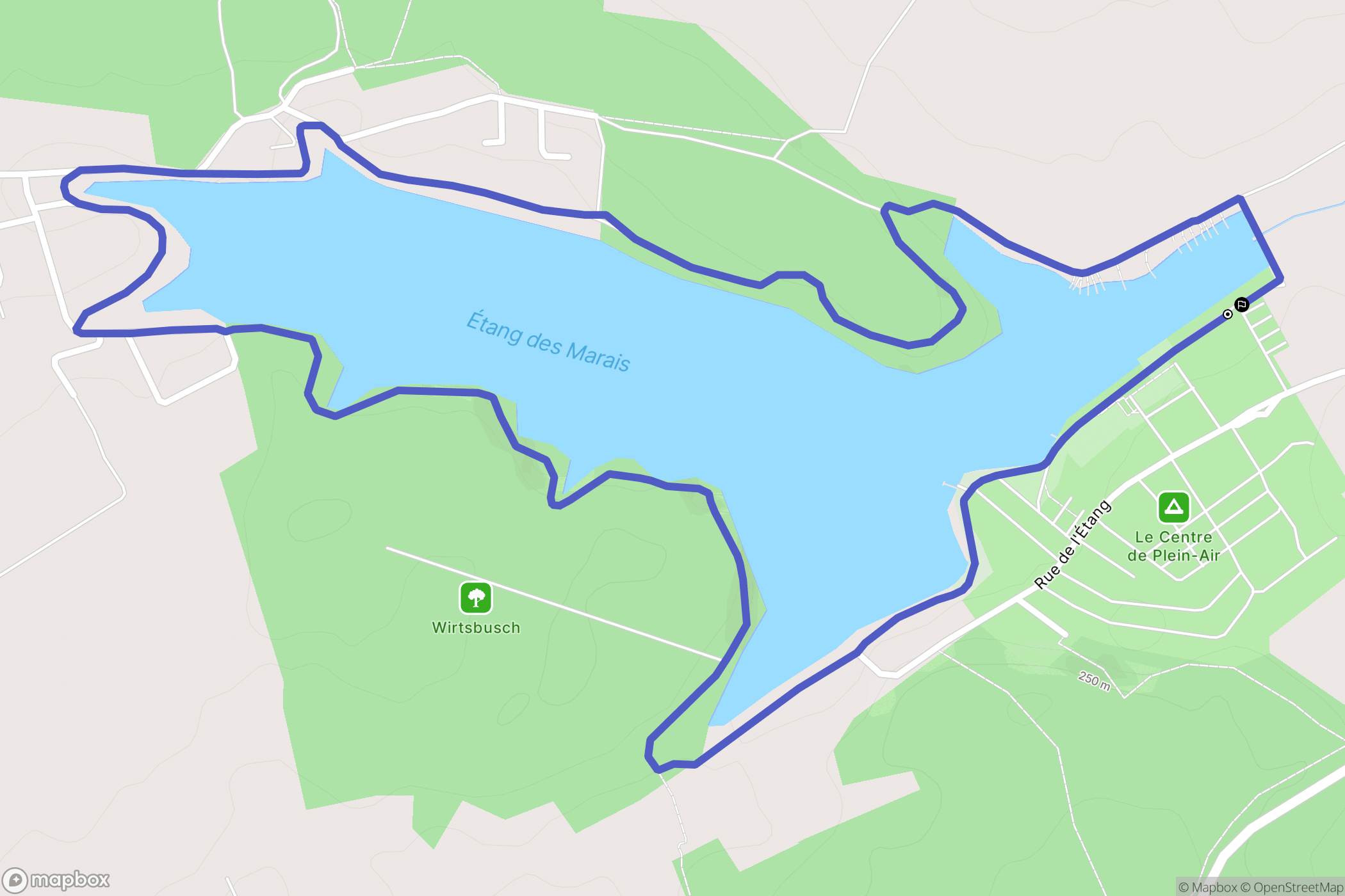 Rémering-lès-Puttelange : carte du parcours de randonnée - France