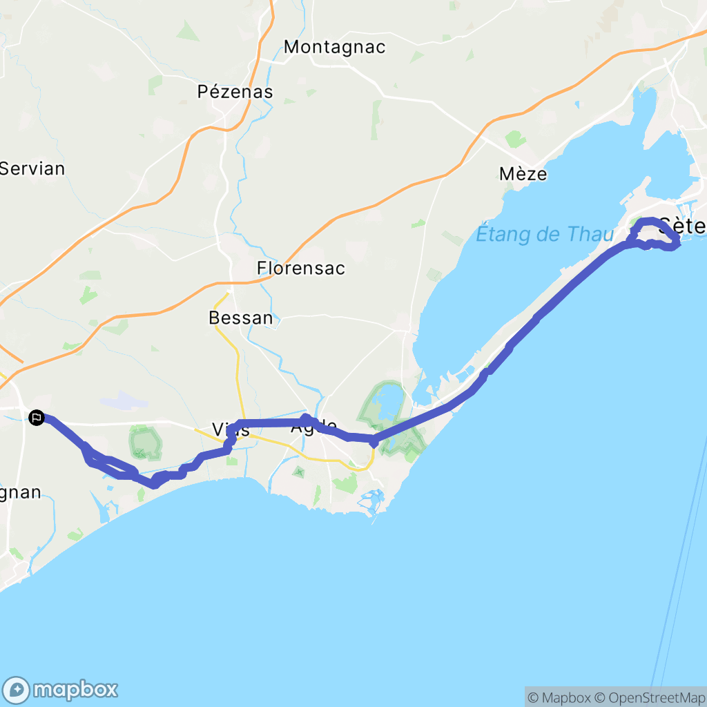 Cers : carte du parcours de randonnée - France