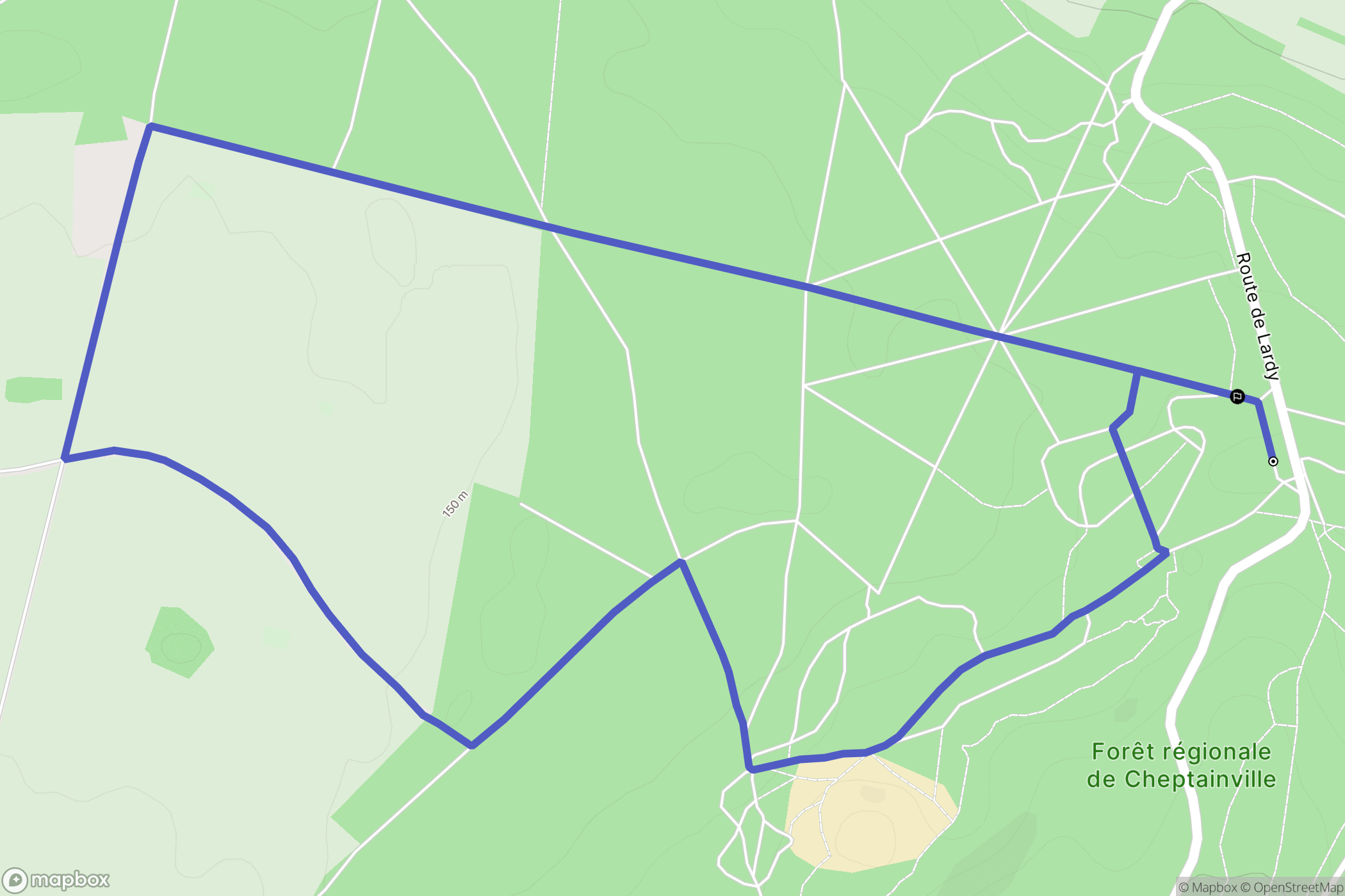 Cheptainville : carte du parcours de randonnée - France